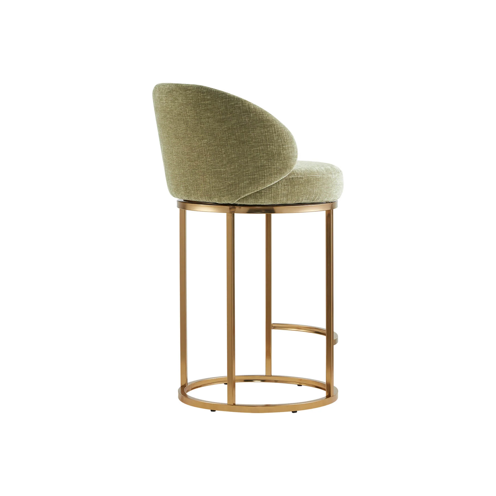 Tanya Modern Chenille Swivel Counter Stool (Set of 2) - Image 33