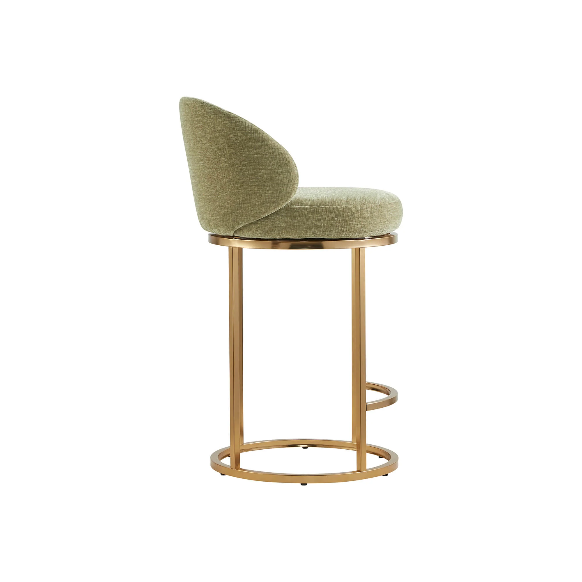 Tanya Modern Chenille Swivel Counter Stool (Set of 2) - Image 35