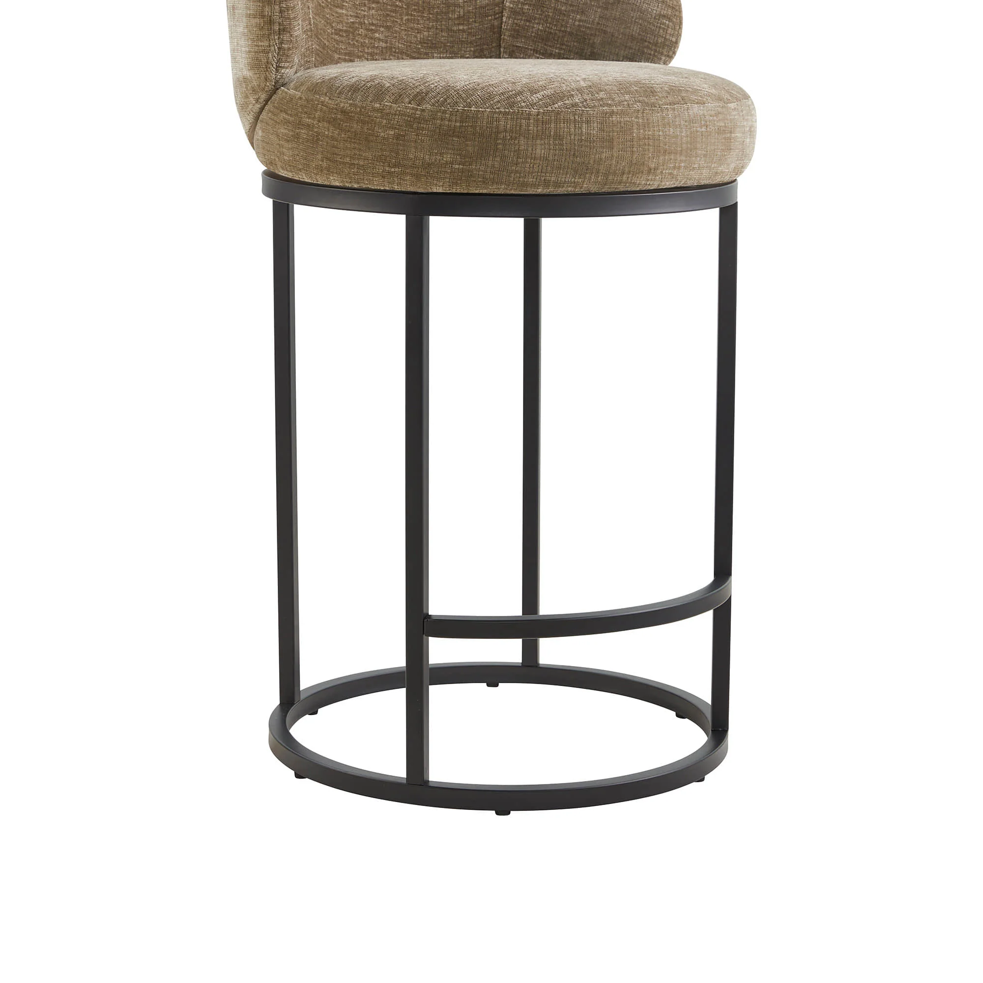 Tanya Modern Chenille Swivel Counter Stool (Set of 2) - Image 5