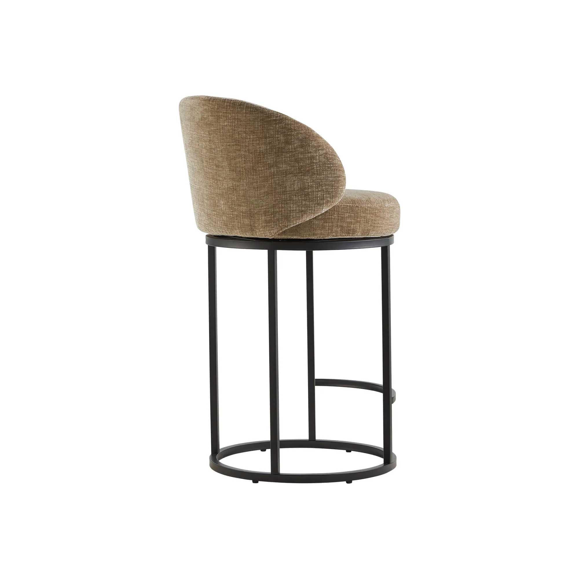 Tanya Modern Chenille Swivel Counter Stool (Set of 2) - Image 7