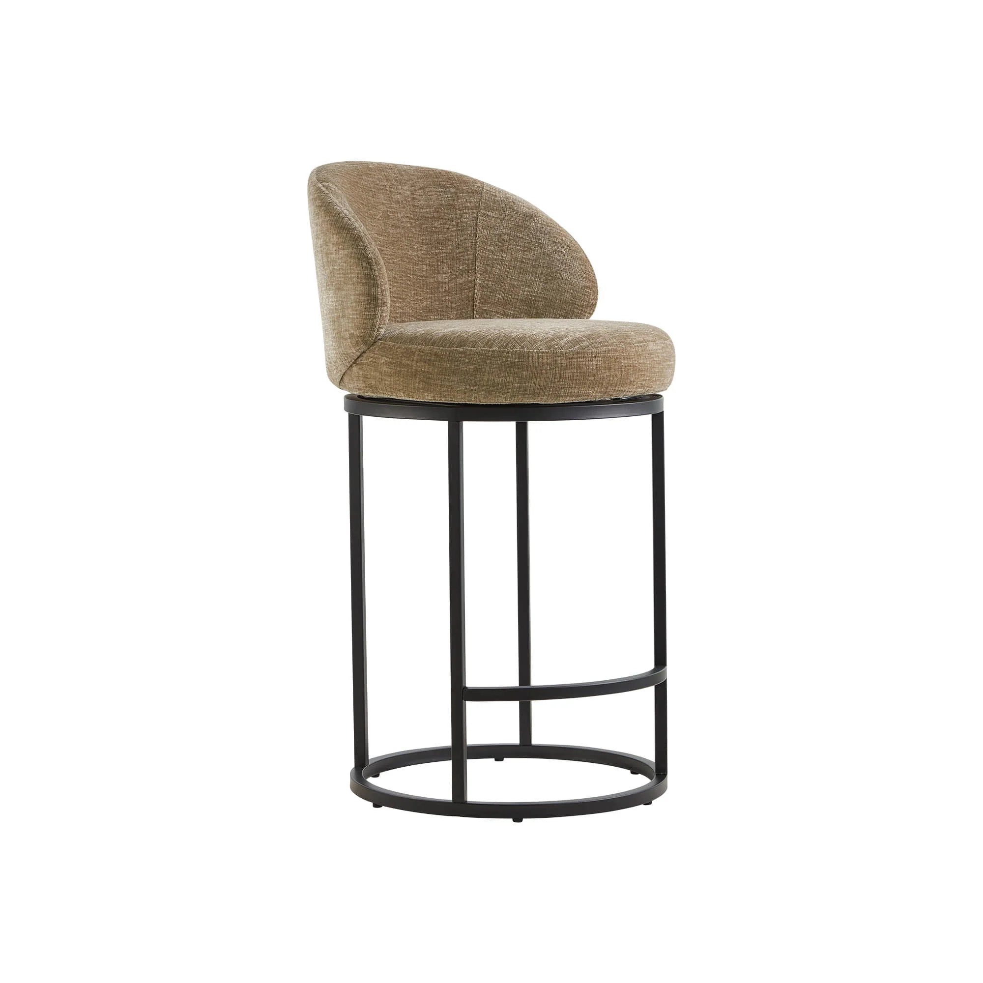 Tanya Modern Chenille Swivel Counter Stool (Set of 2) - Image 8