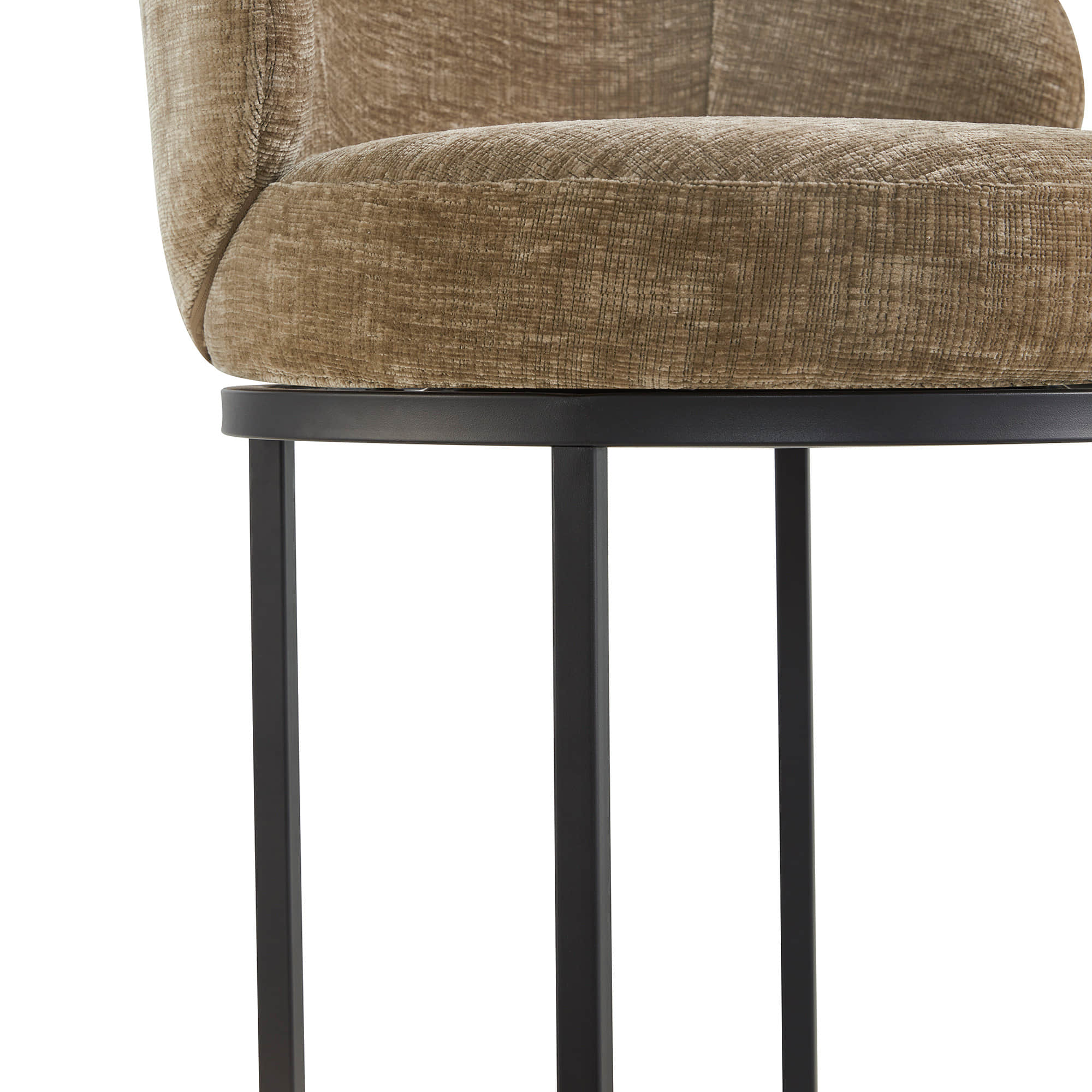 Tanya Modern Chenille Swivel Counter Stool (Set of 2) - Image 80