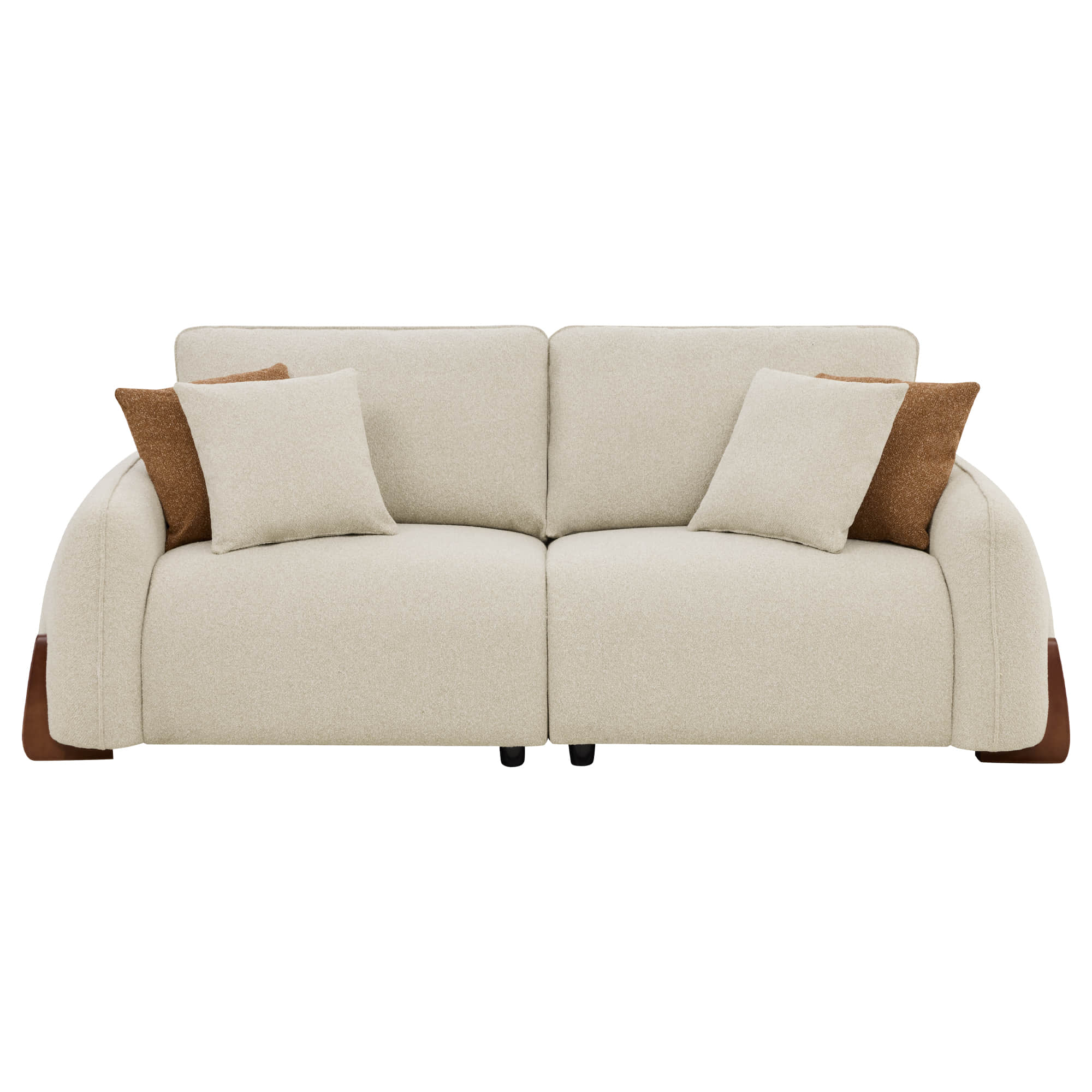 Teleri 2-seat Modular Curved Sofa with Wood Leg - Image 18