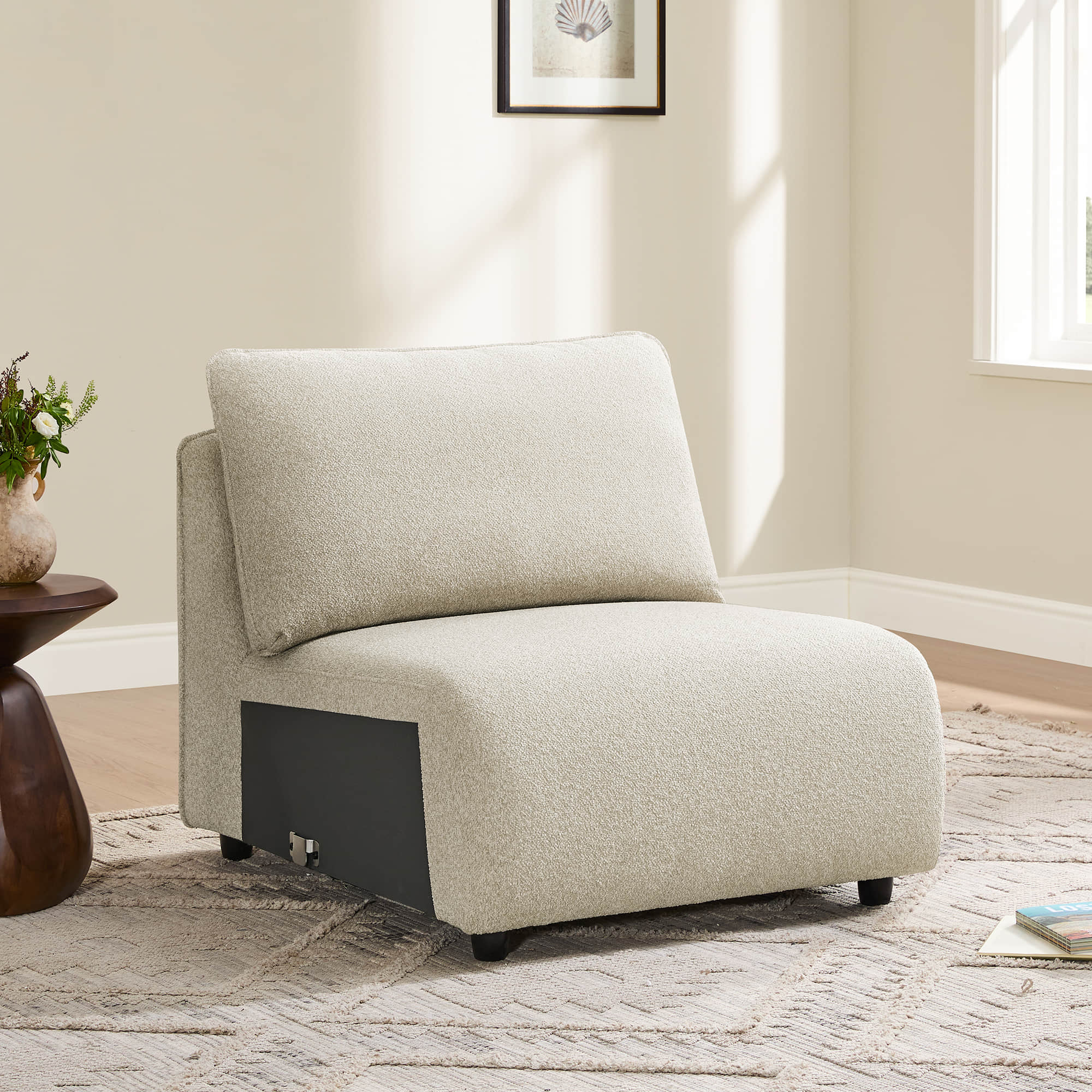 Teleri 2-seat Modular Curved Sofa with Wood Leg - Image 7