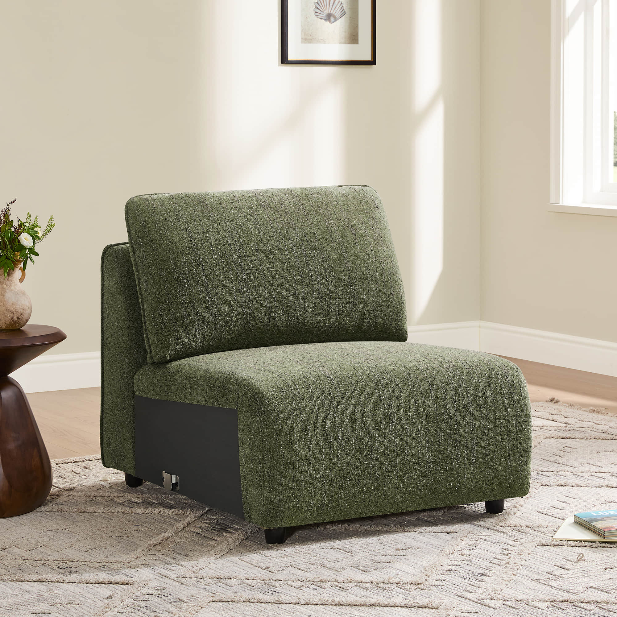 Teleri 2-seat Modular Curved Sofa with Wood Leg - Image 9