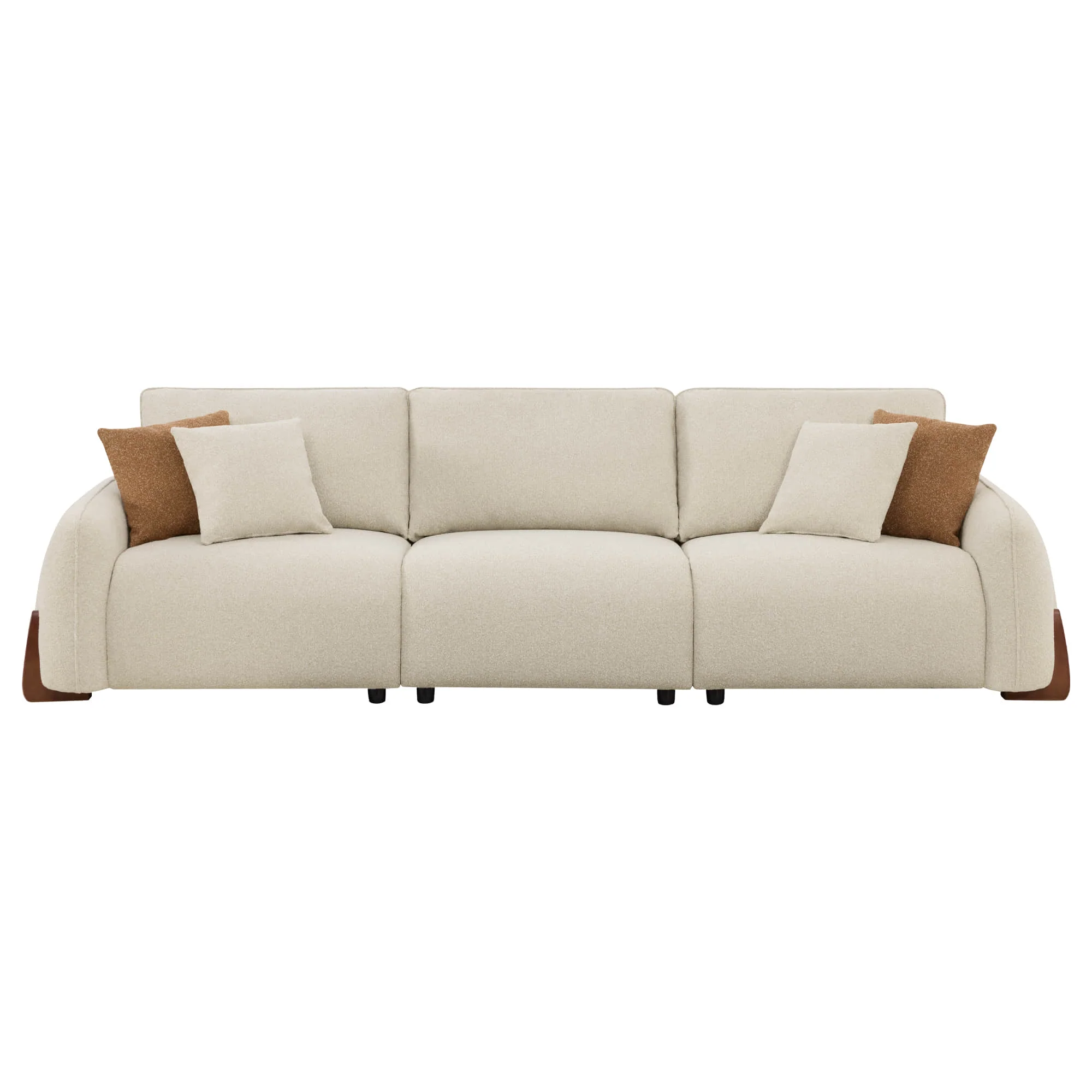 Teleri 3-seat Modular Curved Sofa with Wood Leg - Image 20