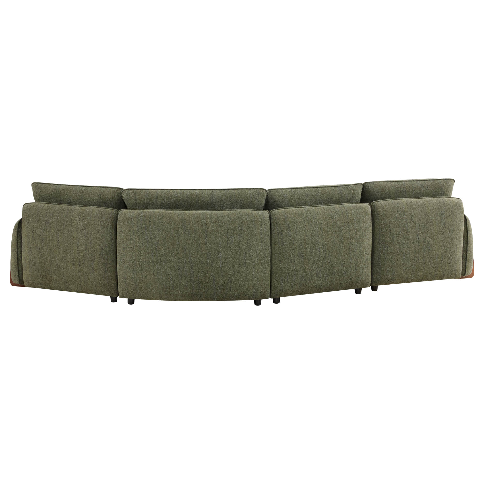 Teleri 4-seat Modular Curved Sofa with Wood Leg - Image 16