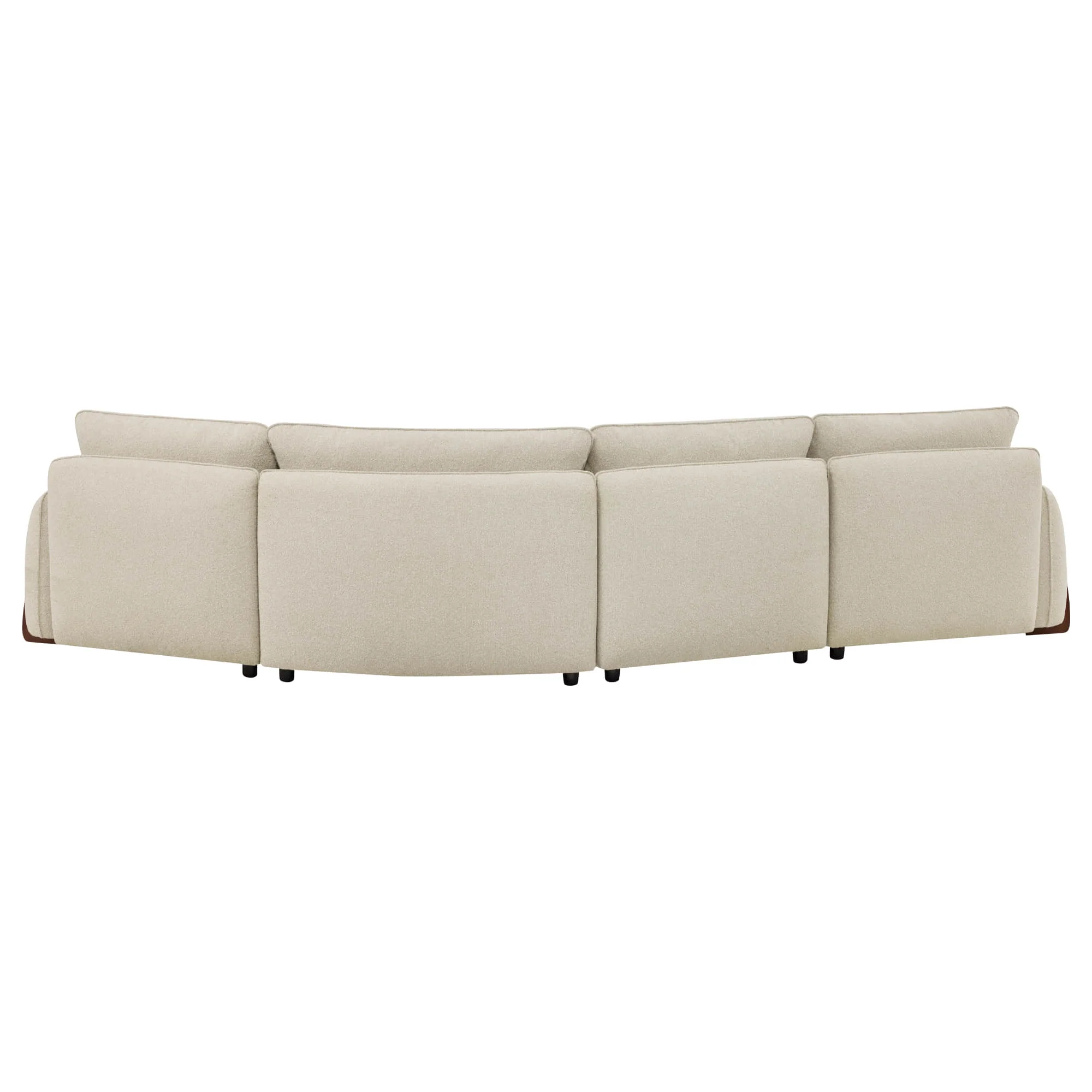 Teleri 4-seat Modular Curved Sofa with Wood Leg - Image 25