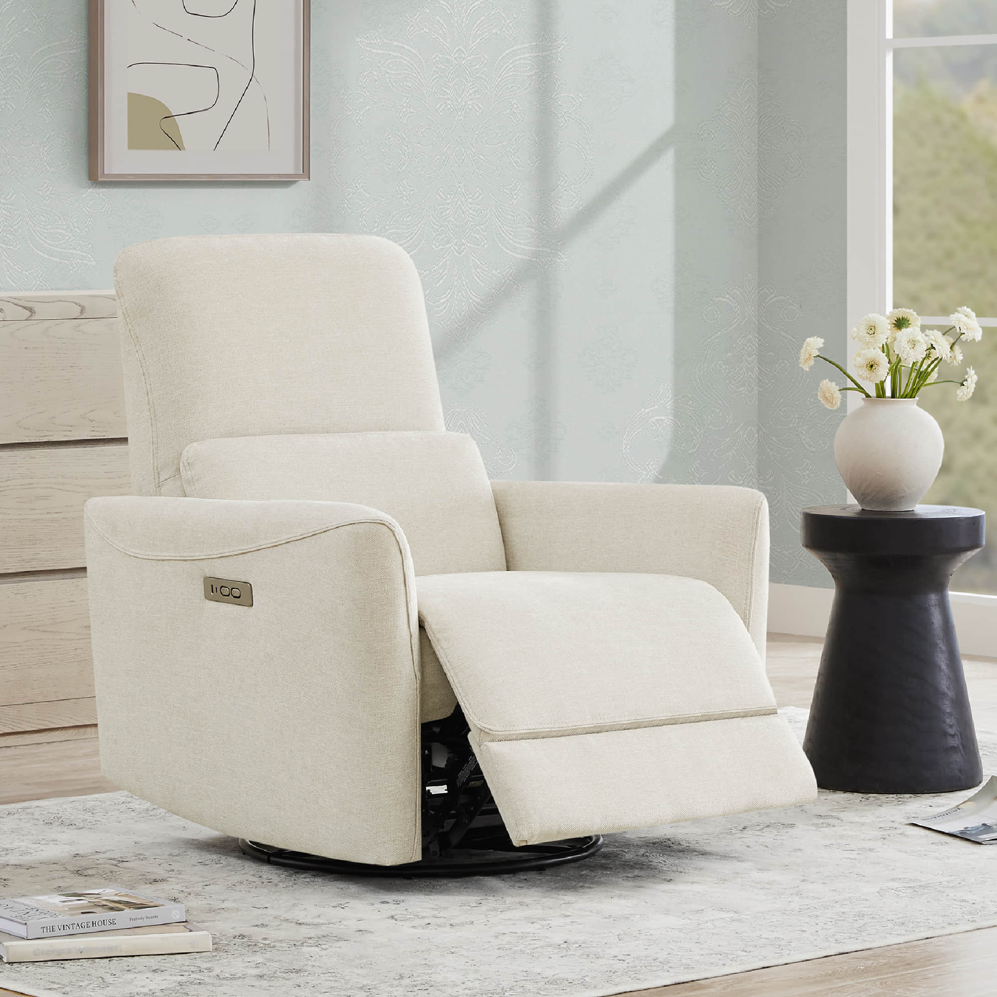 Tracee Power Swivel Nursery Glider Recliner - Image 4