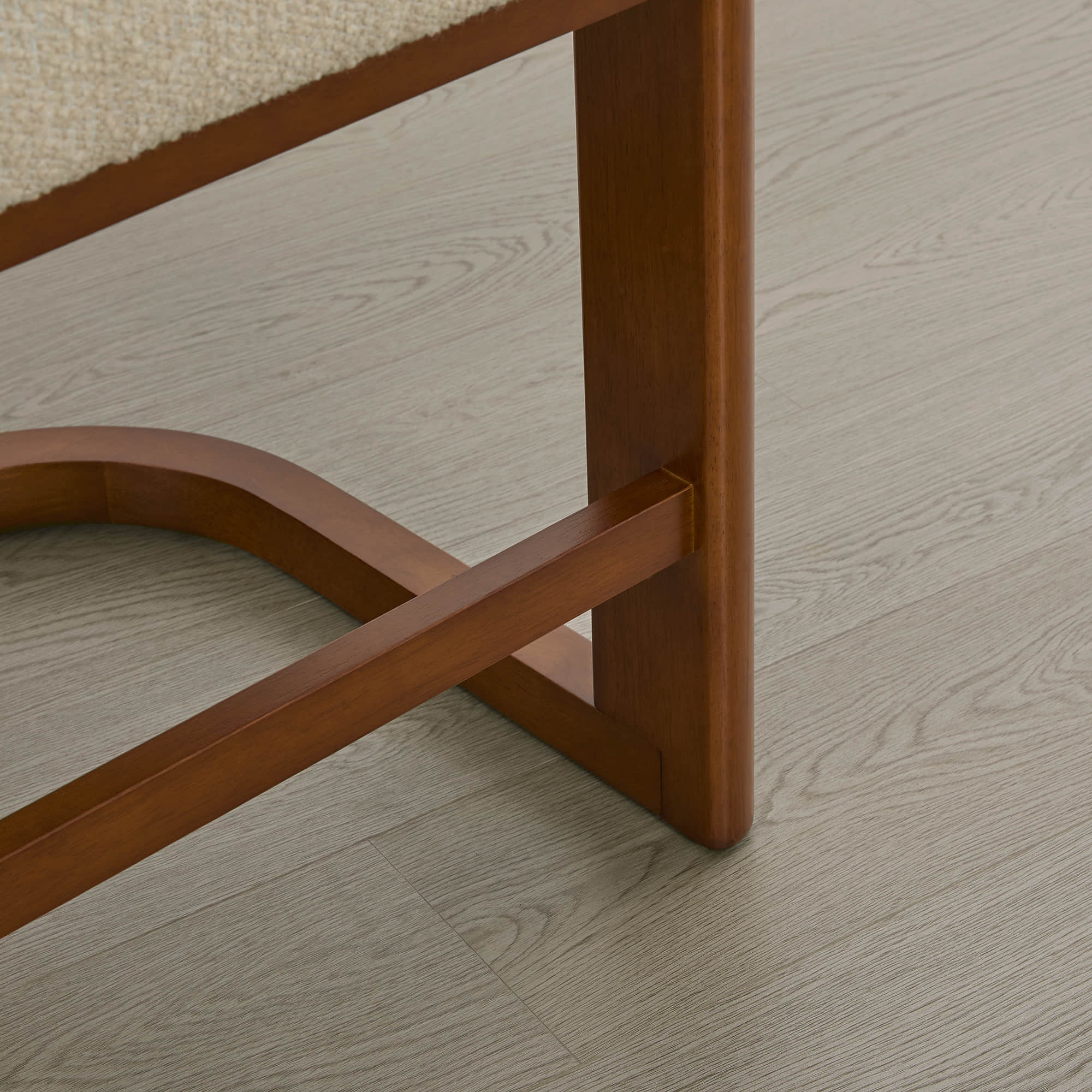 Troy Boucle Counter Stools With Solid Wood - Image 10