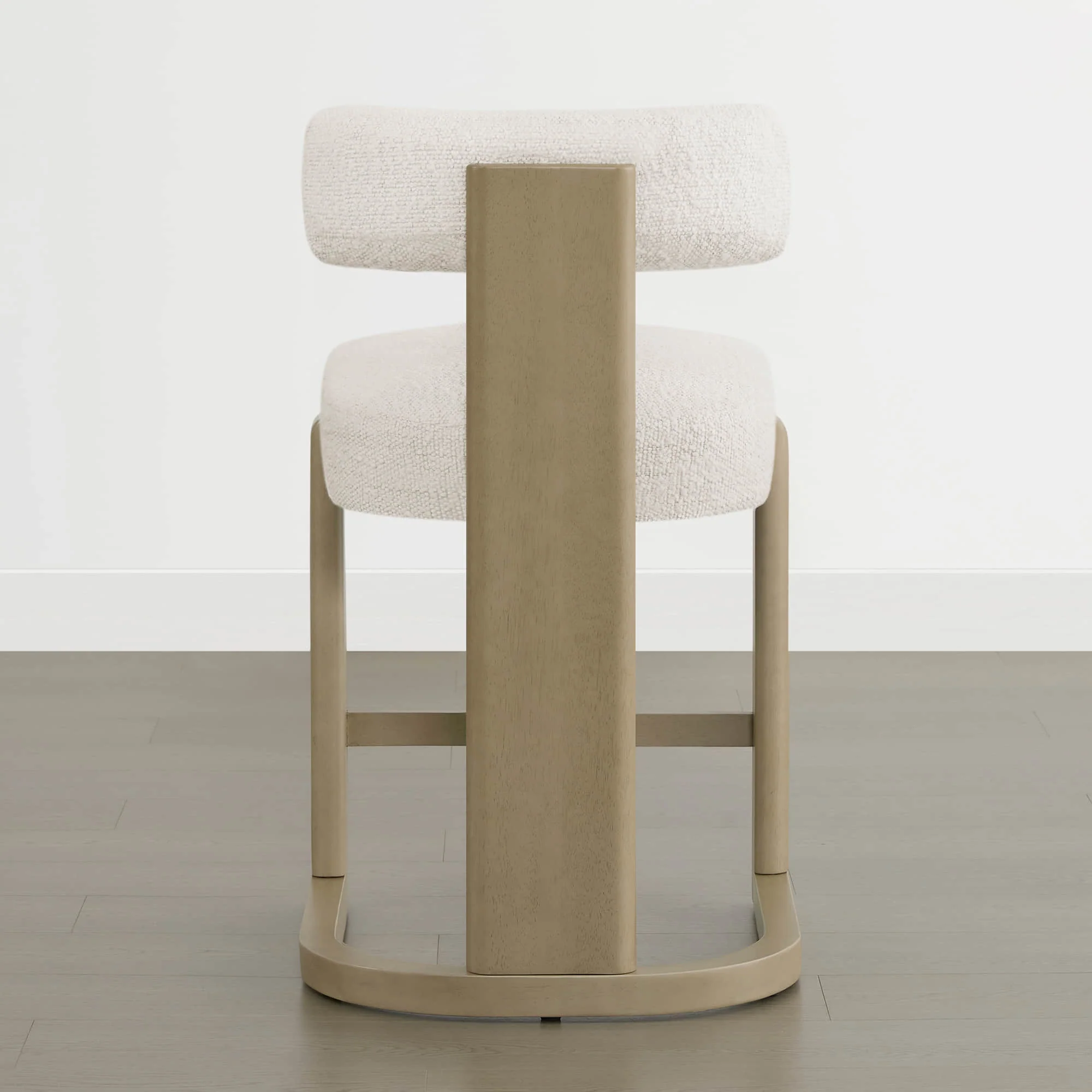 Troy Boucle Counter Stools With Solid Wood - Image 14