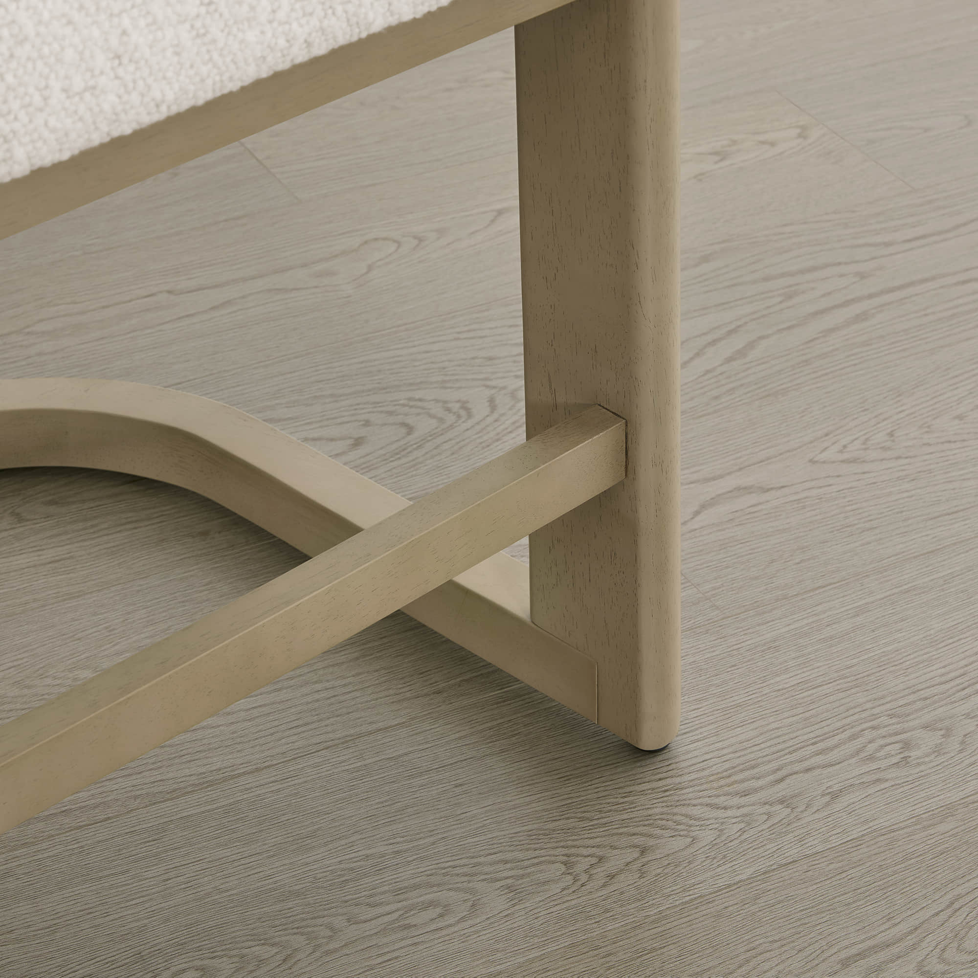 Troy Boucle Counter Stools With Solid Wood - Image 18