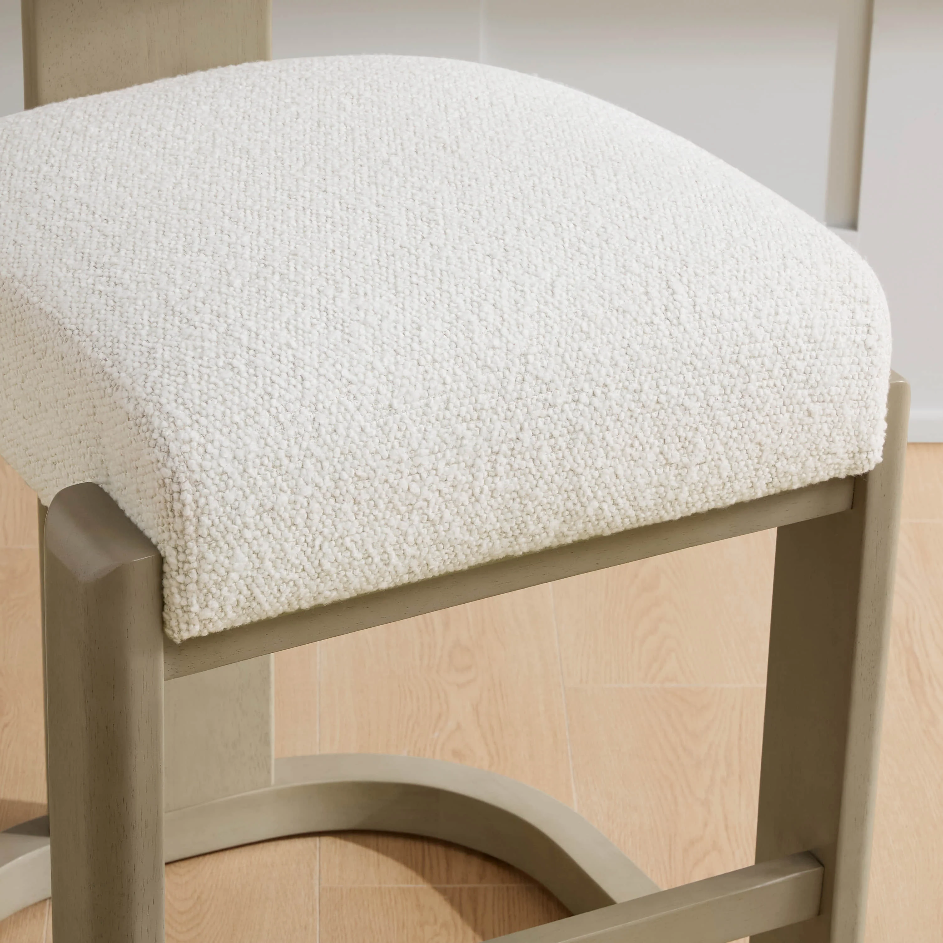 Troy Boucle Counter Stools With Solid Wood - Image 28