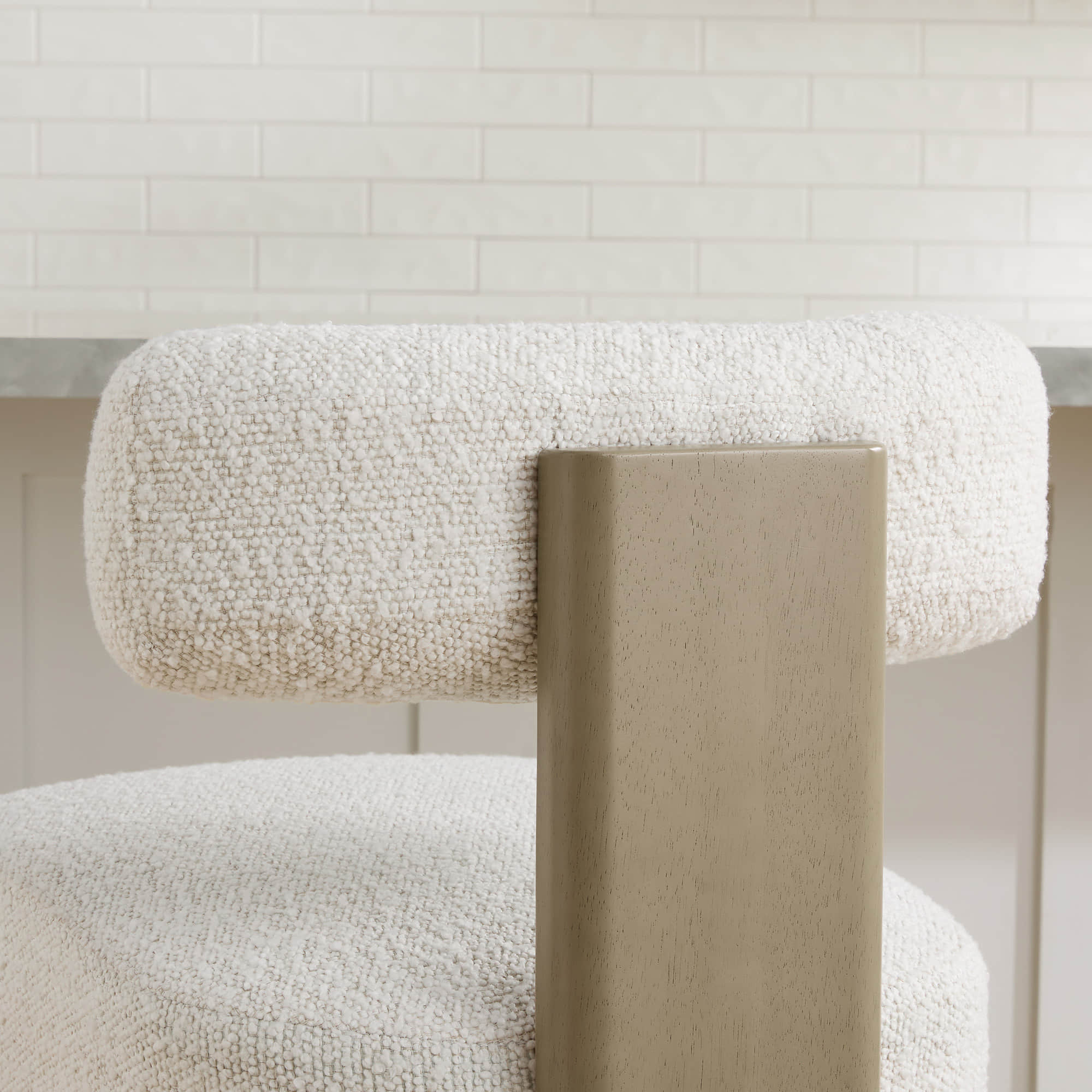 Troy Boucle Counter Stools With Solid Wood - Image 30