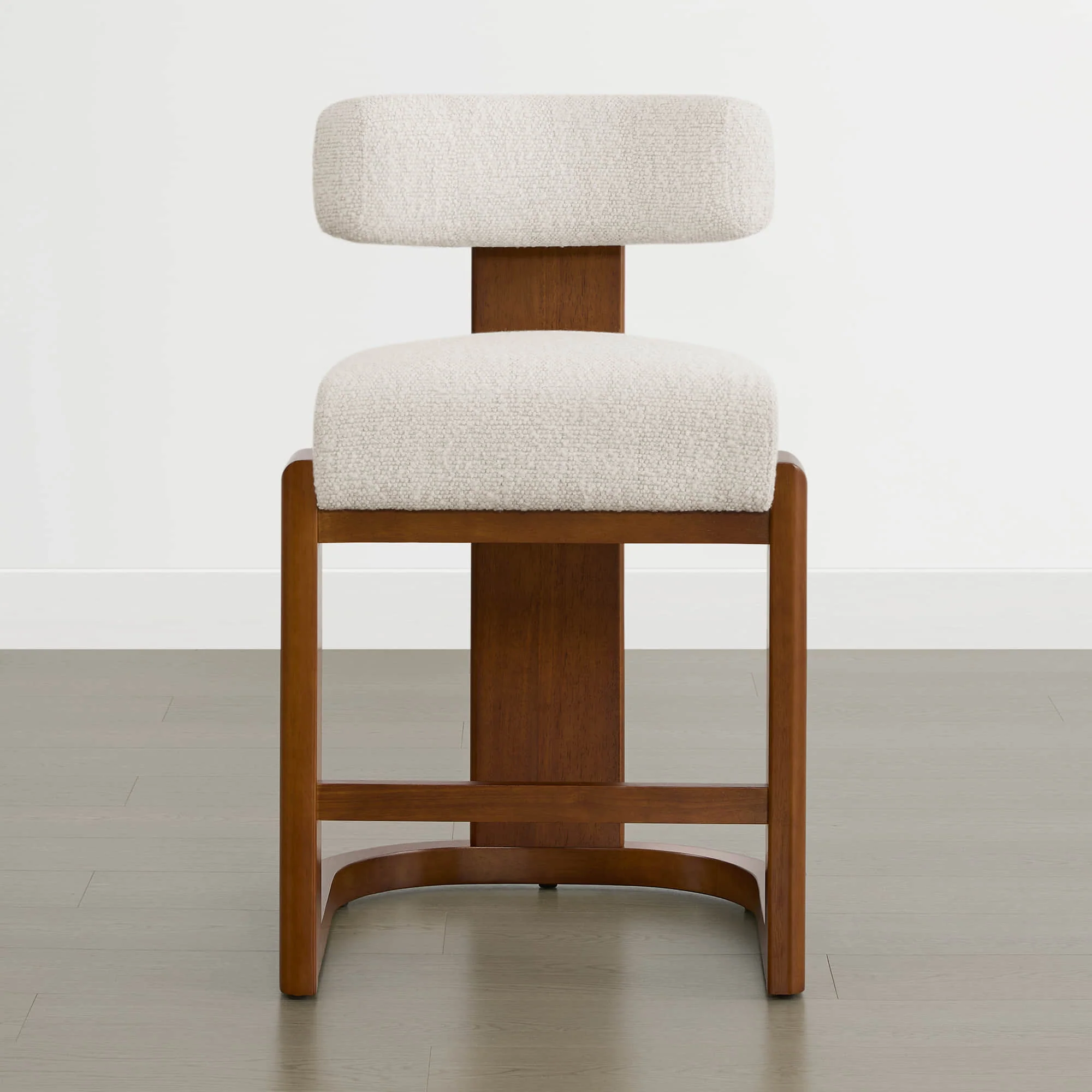 Troy Boucle Counter Stools With Solid Wood - Image 5