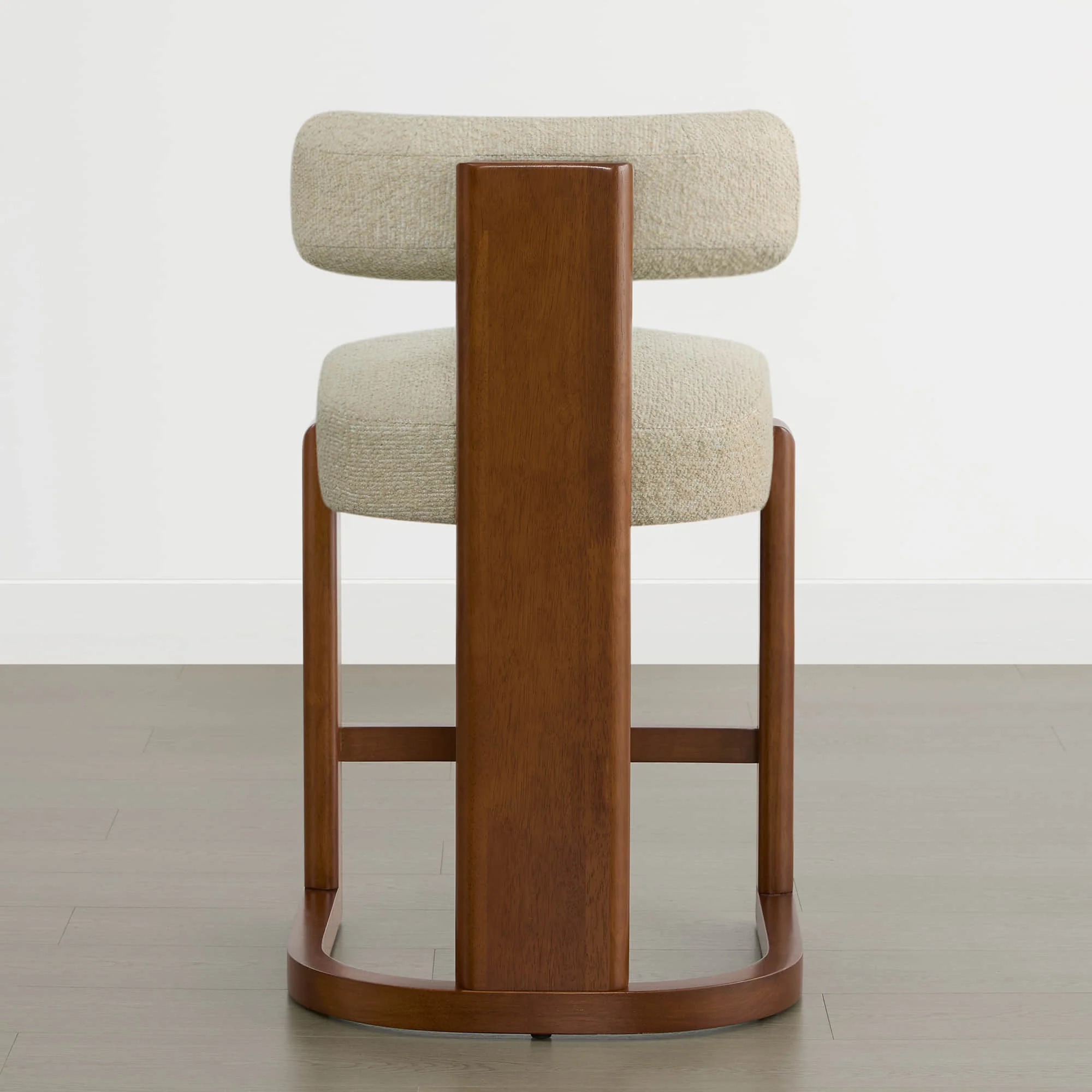 Troy Boucle Counter Stools With Solid Wood - Image 6