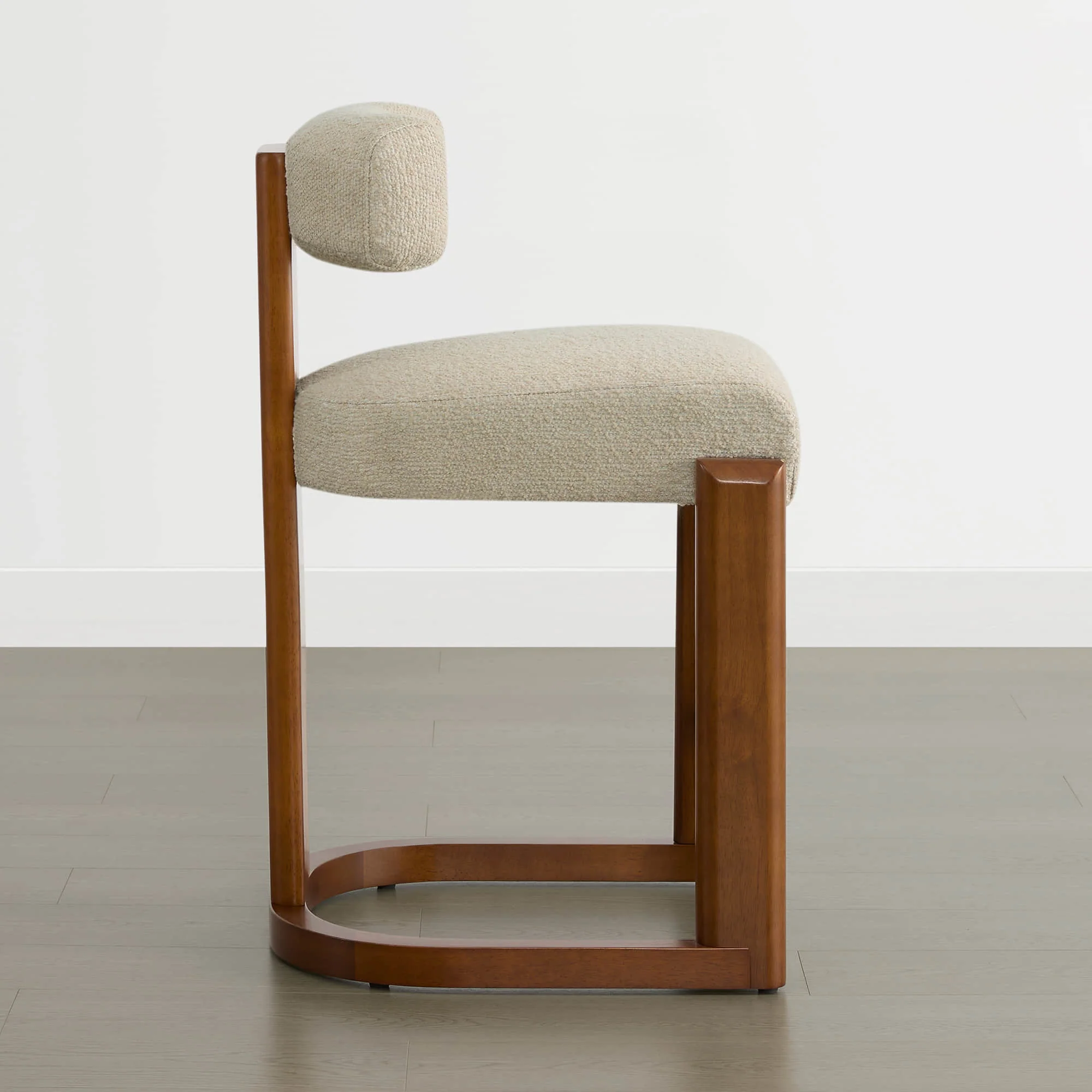 Troy Boucle Counter Stools With Solid Wood - Image 7