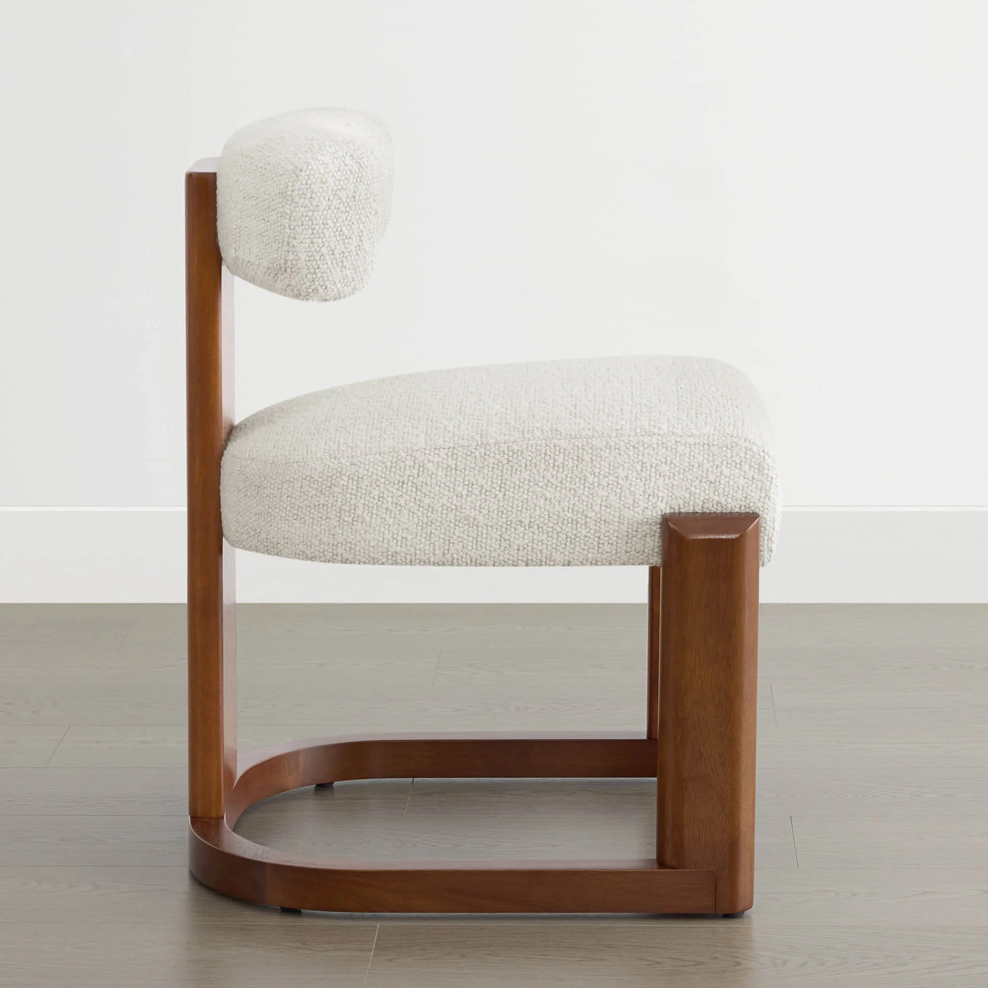 Troy Boucle Dining Chair With Solid Wood - Image 10