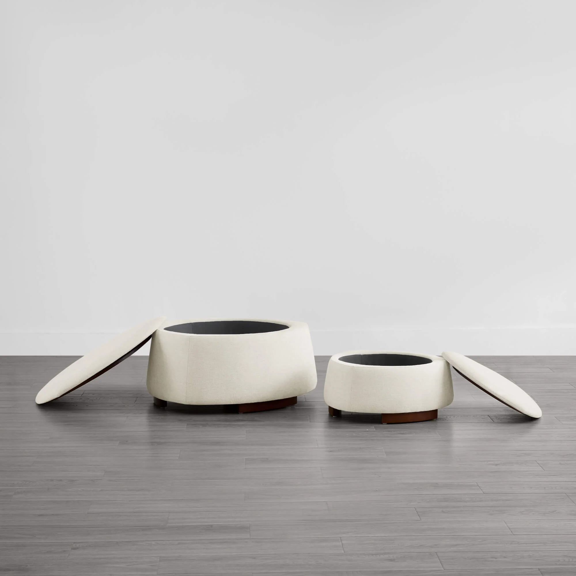 Twin Stone-shaped Storage Modern Ottoman - Image 24