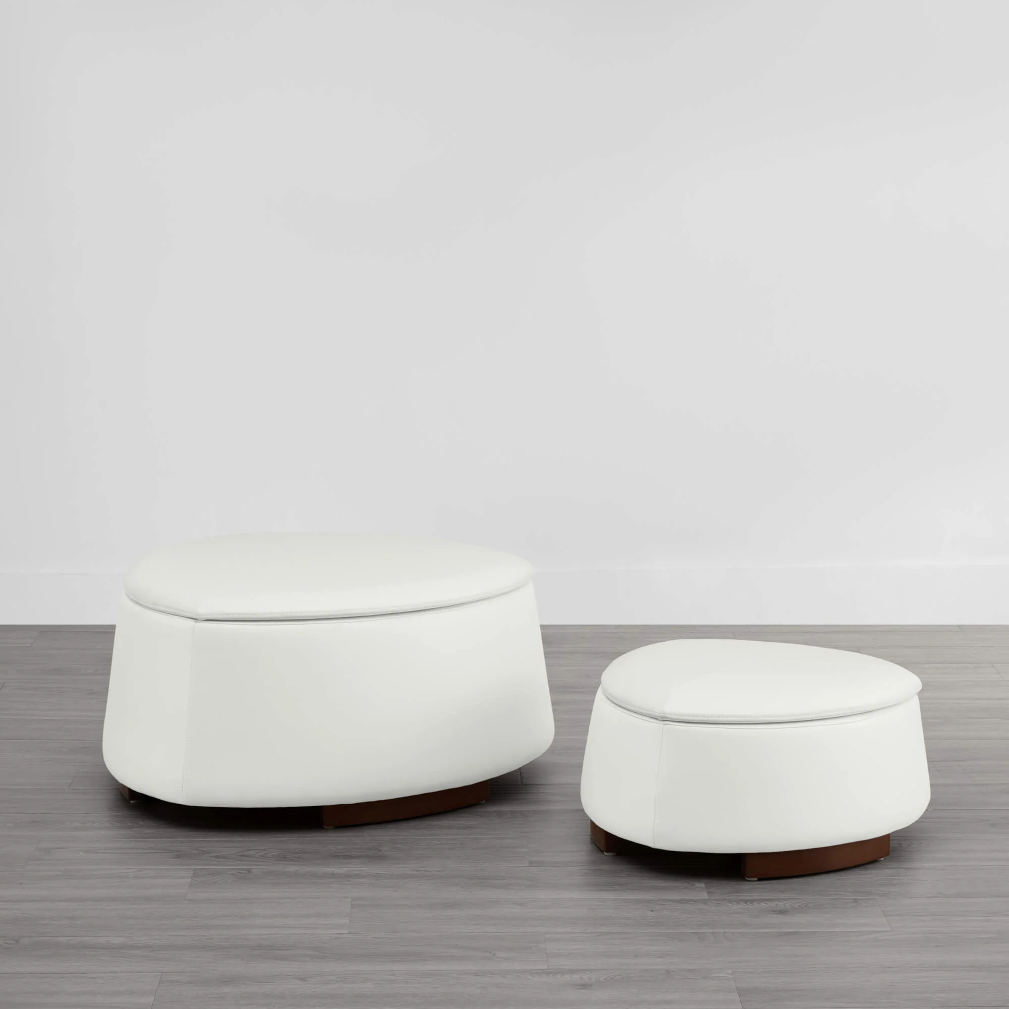 Twin Stone-shaped Storage Modern Ottoman - Image 32