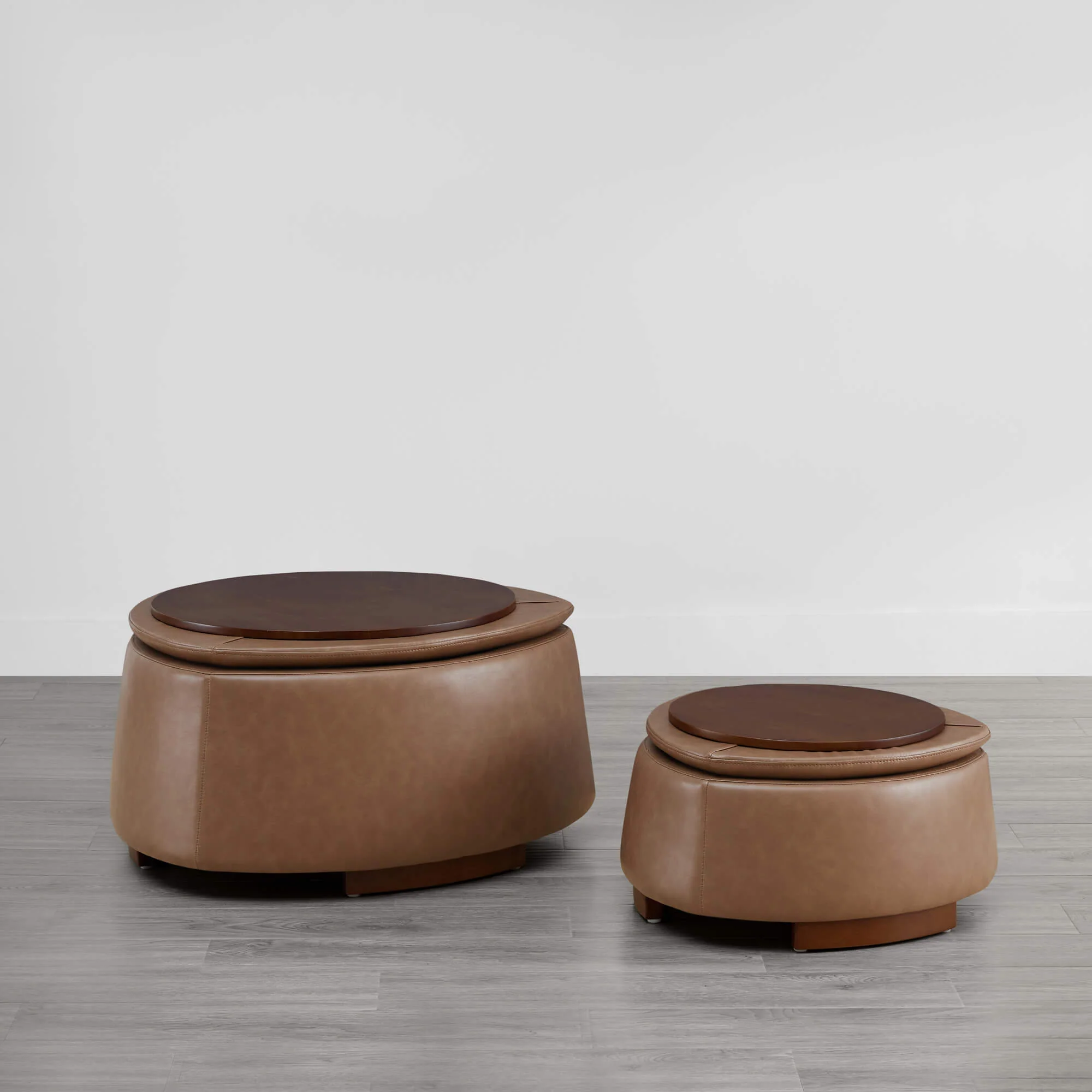Twin Stone-shaped Storage Modern Ottoman - Image 42