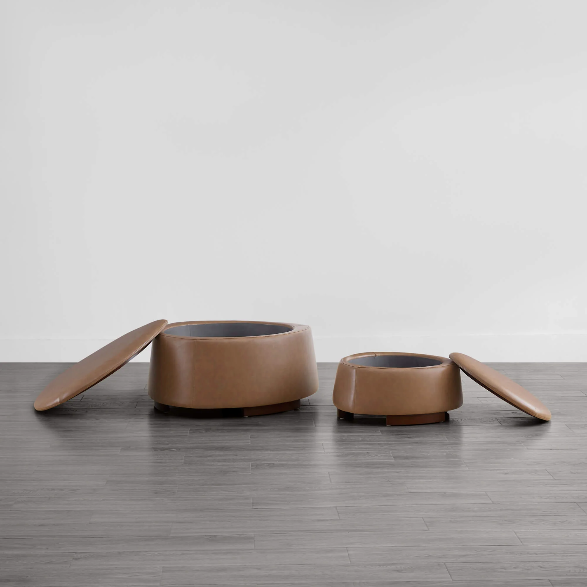 Twin Stone-shaped Storage Modern Ottoman - Image 43