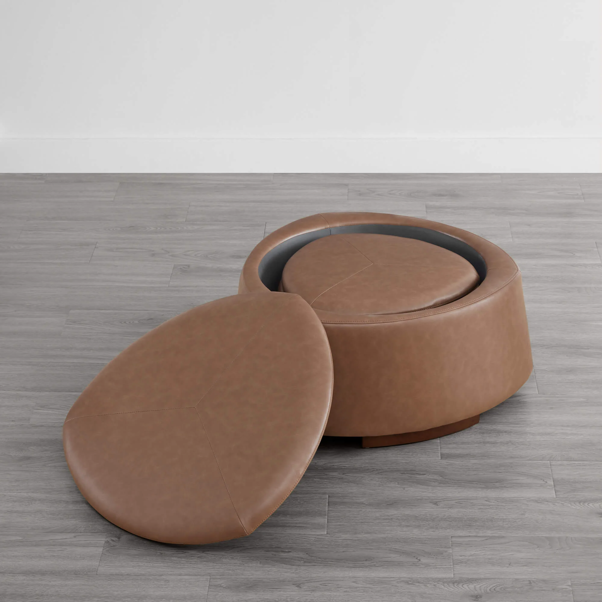 Twin Stone-shaped Storage Modern Ottoman - Image 44