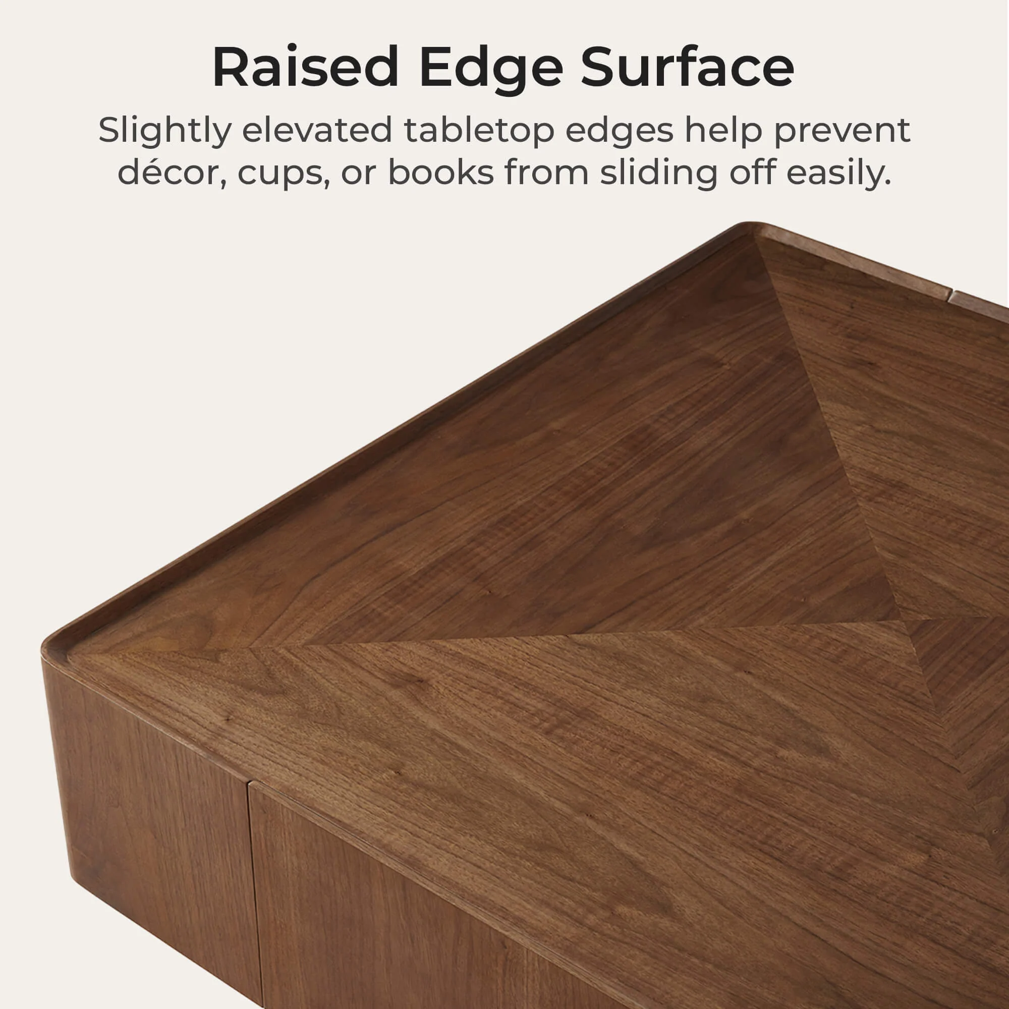 Vanessa Cube Solid Wood Storage Coffee Table with Two Drawers - Image 15