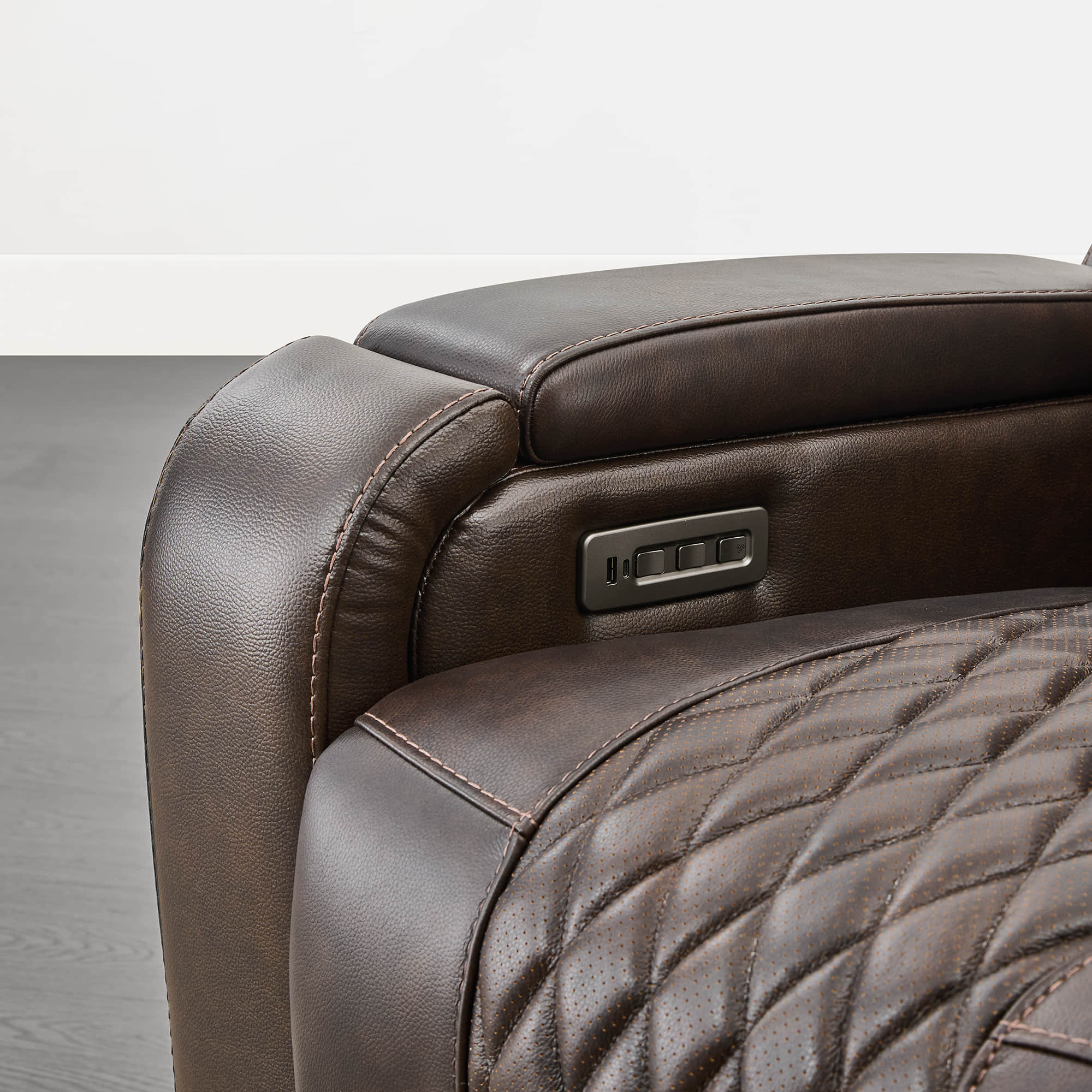 Victor Genuine Leather Power Recliner with Heat & Cooling - Image 13