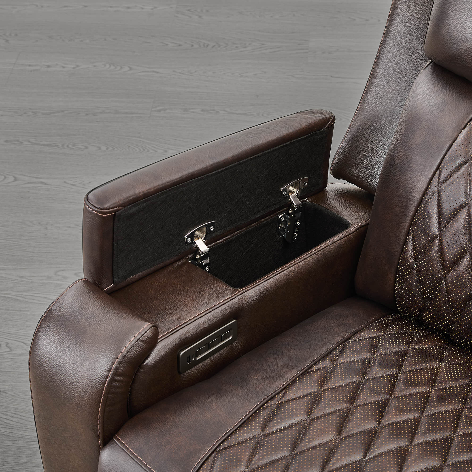 Victor Genuine Leather Power Recliner with Heat & Cooling - Image 15