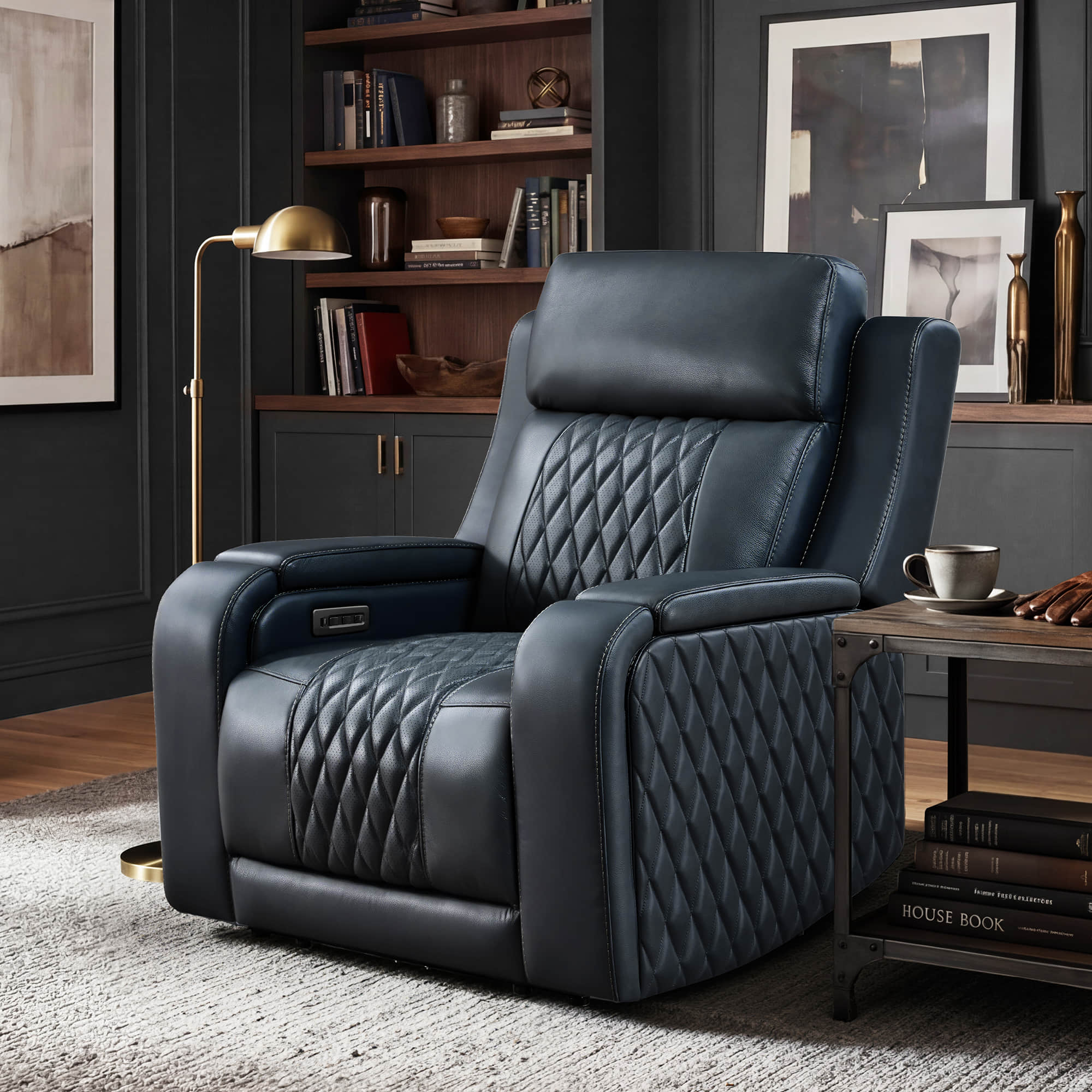 Victor Genuine Leather Power Recliner with Heat & Cooling - Image 2