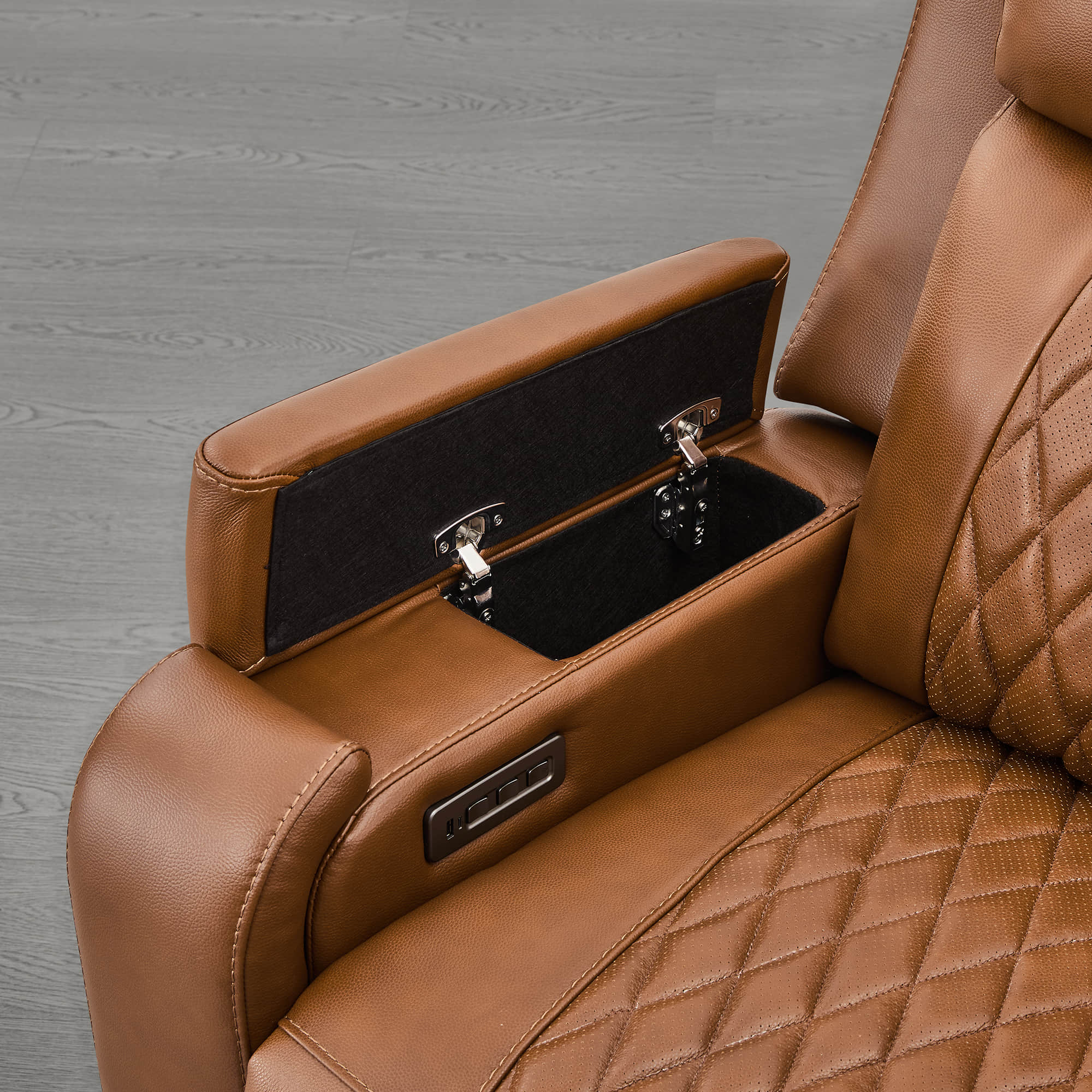 Victor Genuine Leather Power Recliner with Heat & Cooling - Image 28