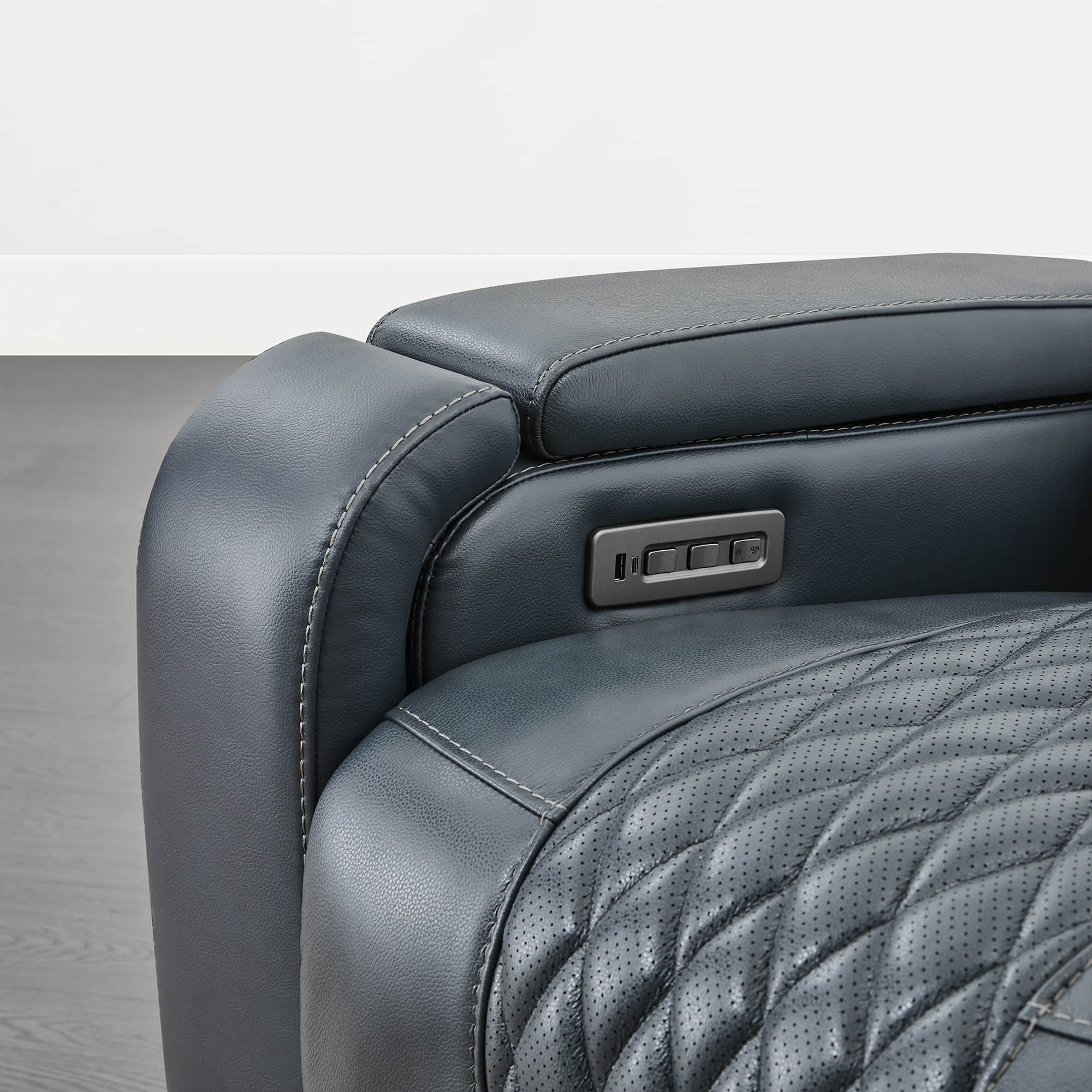 Victor Genuine Leather Power Recliner with Heat & Cooling - Image 39