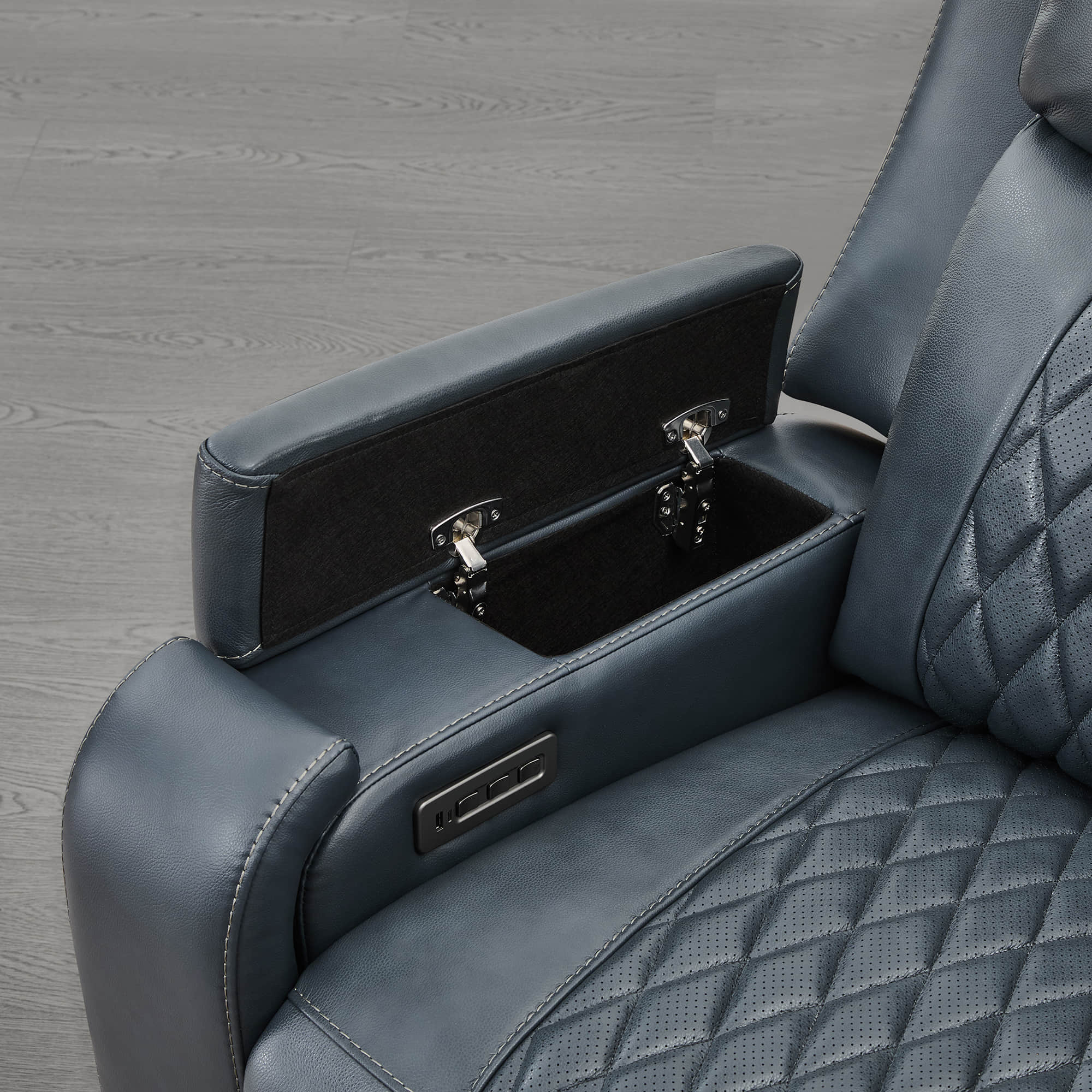 Victor Genuine Leather Power Recliner with Heat & Cooling - Image 41