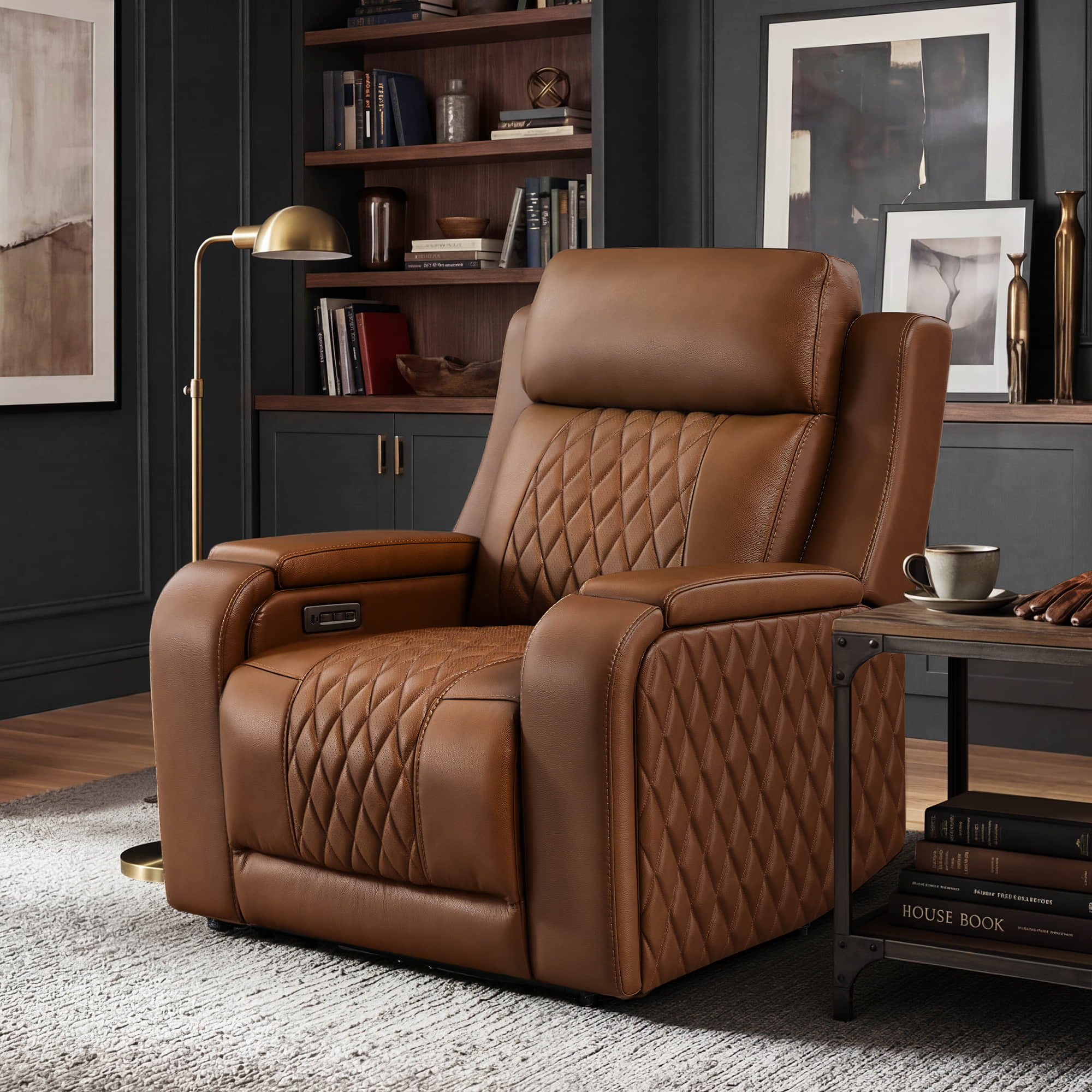 Victor Genuine Leather Power Recliner with Heat & Cooling - Image 52