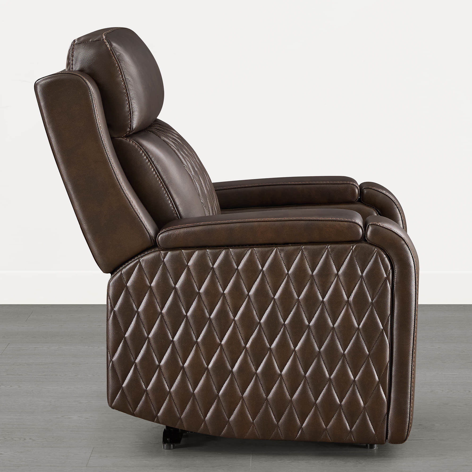 Victor Genuine Leather Power Recliner with Heat & Cooling - Image 7