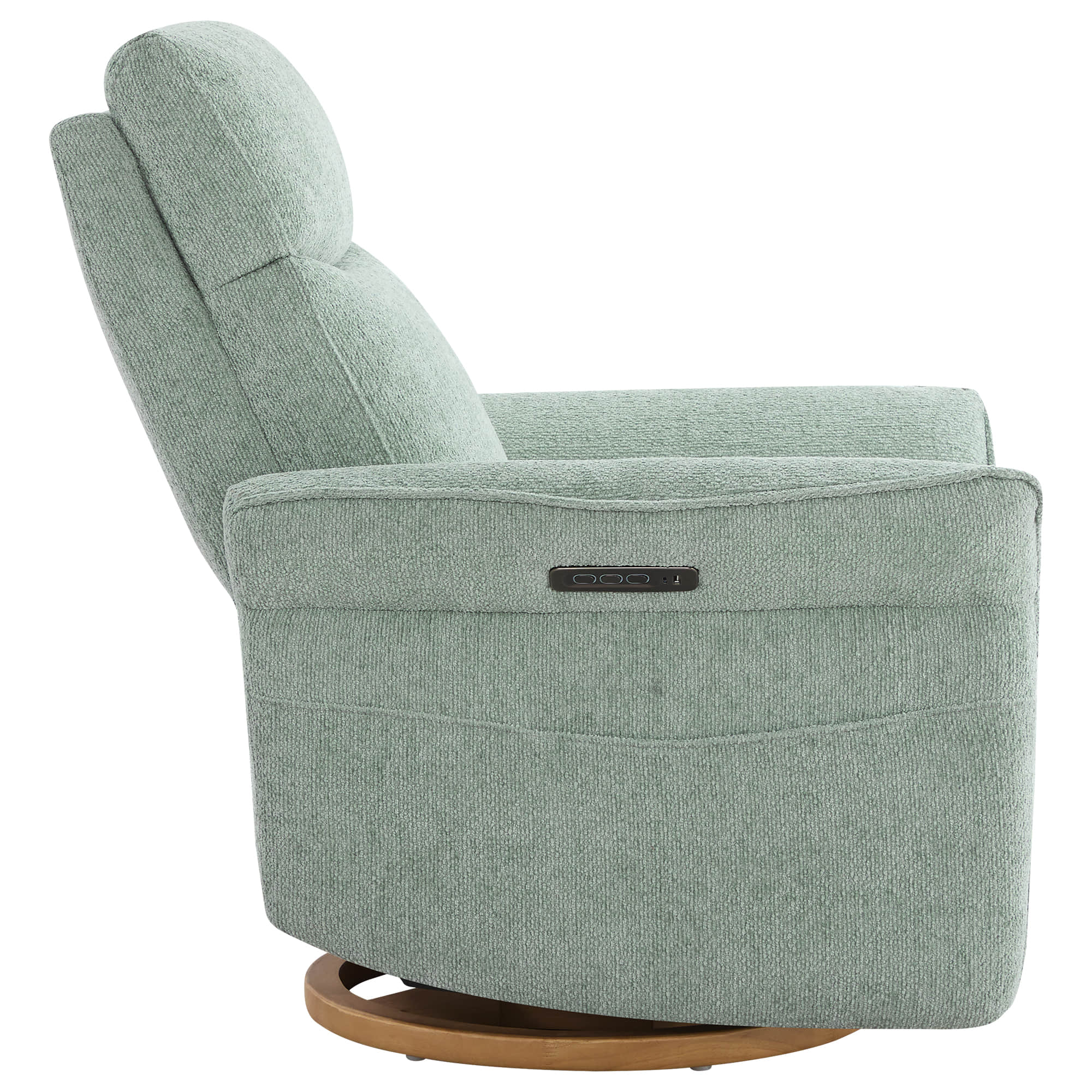 Vinca Modern Power Swivel Glider Recliner with Power Lumbar & Headrest - Image 108