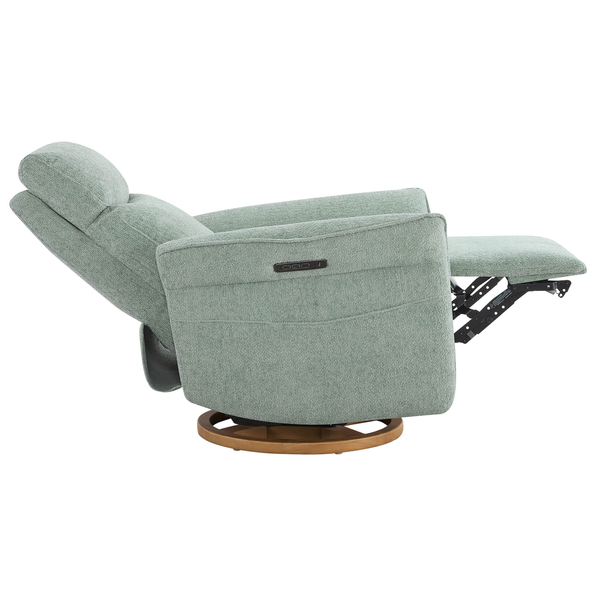 Vinca Modern Power Swivel Glider Recliner with Power Lumbar & Headrest - Image 109