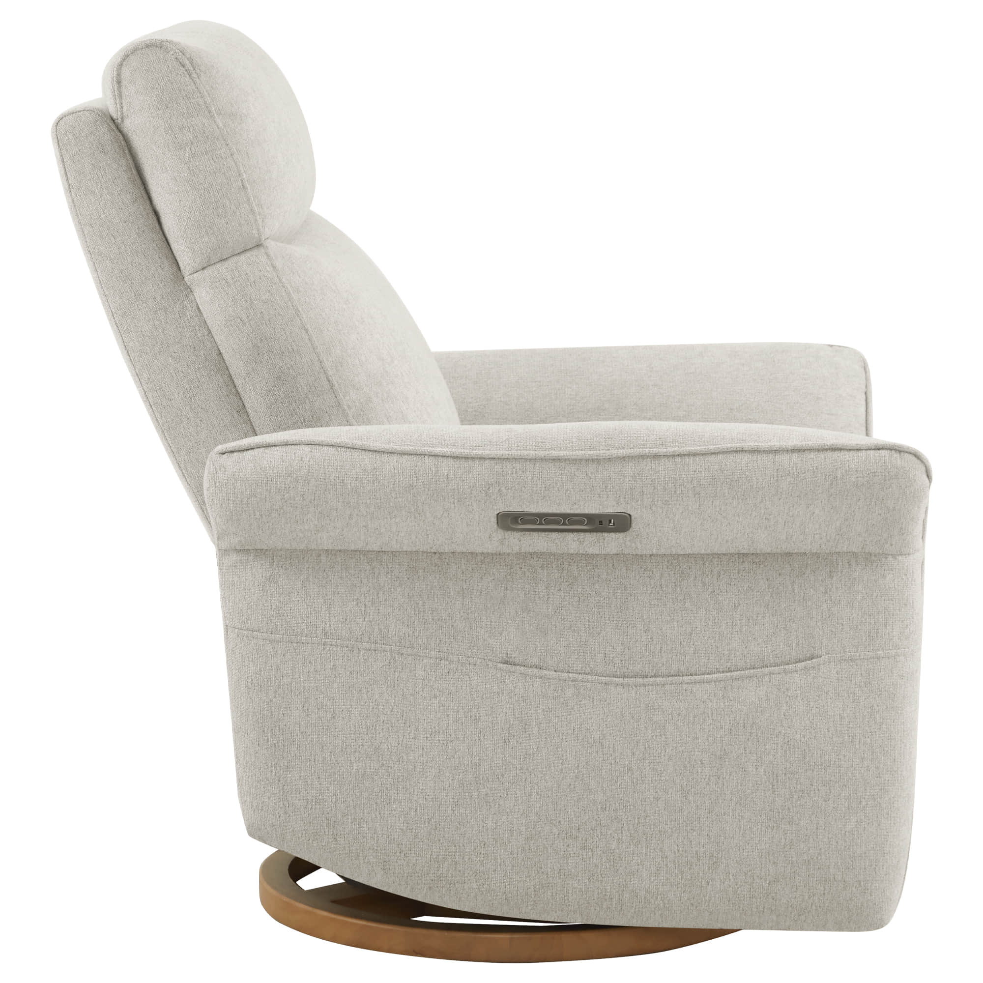 Vinca Modern Power Swivel Glider Recliner with Power Lumbar & Headrest - Image 13