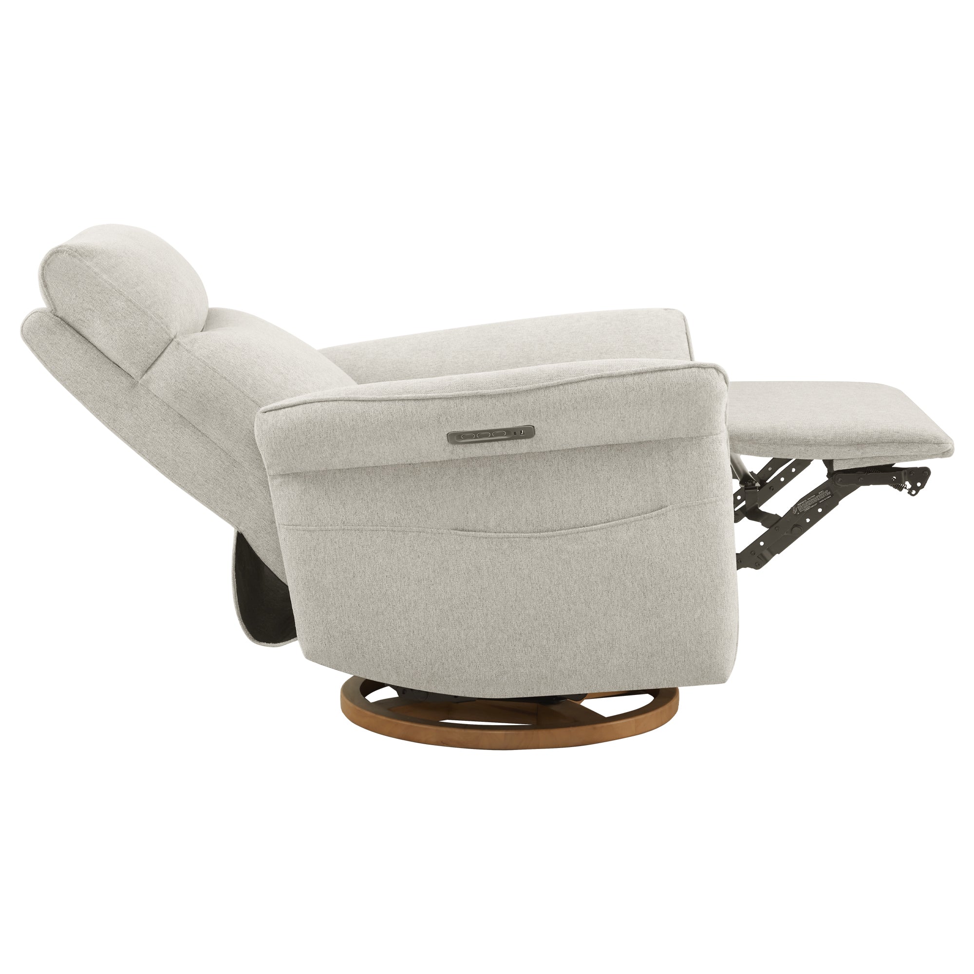 Vinca Modern Power Swivel Glider Recliner with Power Lumbar & Headrest - Image 15