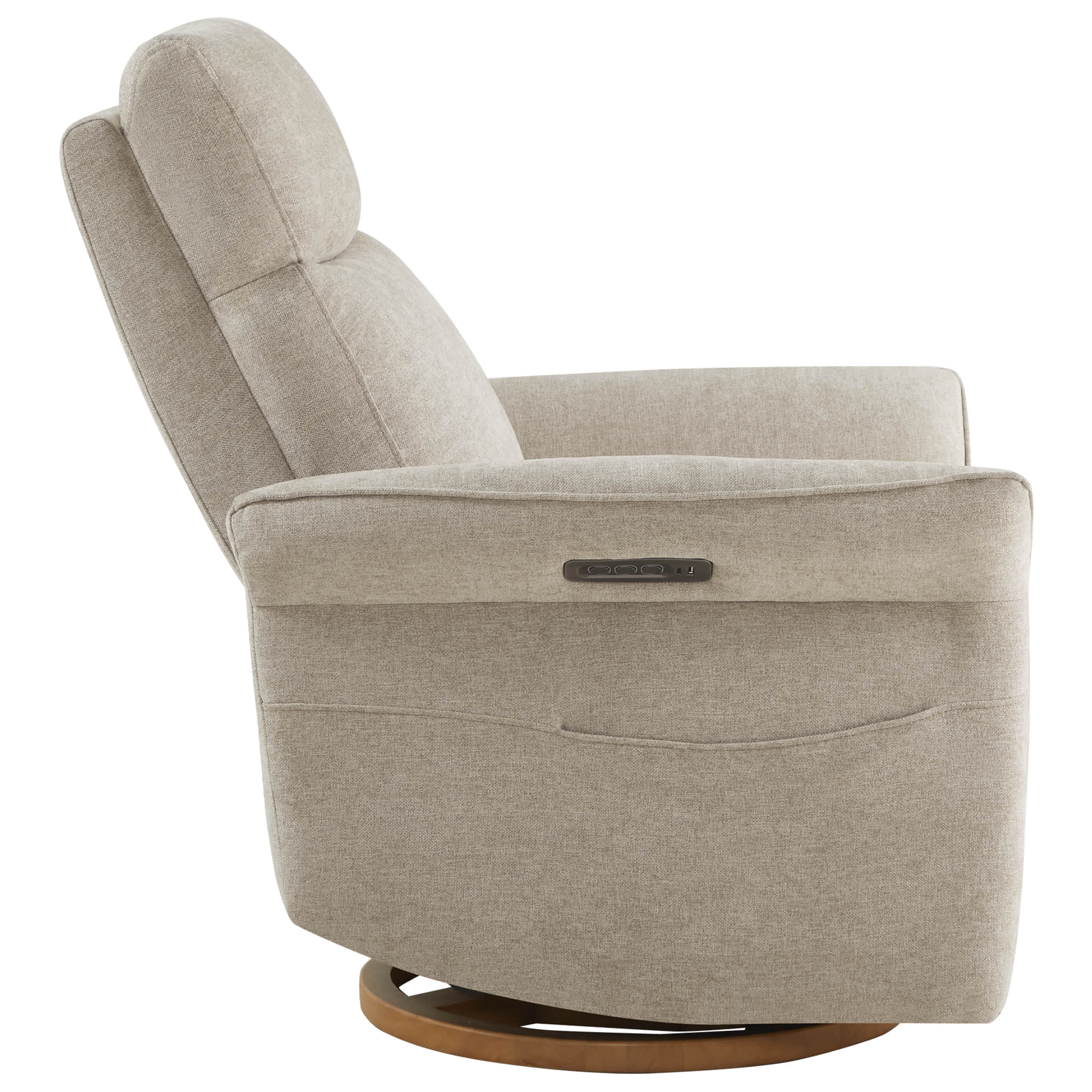 Vinca Modern Power Swivel Glider Recliner with Power Lumbar & Headrest - Image 22