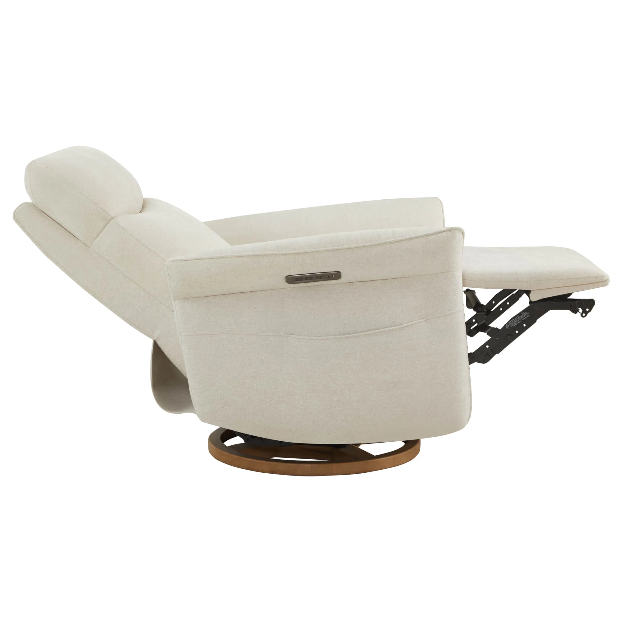 Vinca Modern Power Swivel Glider Recliner with Power Lumbar & Headrest - Image 32