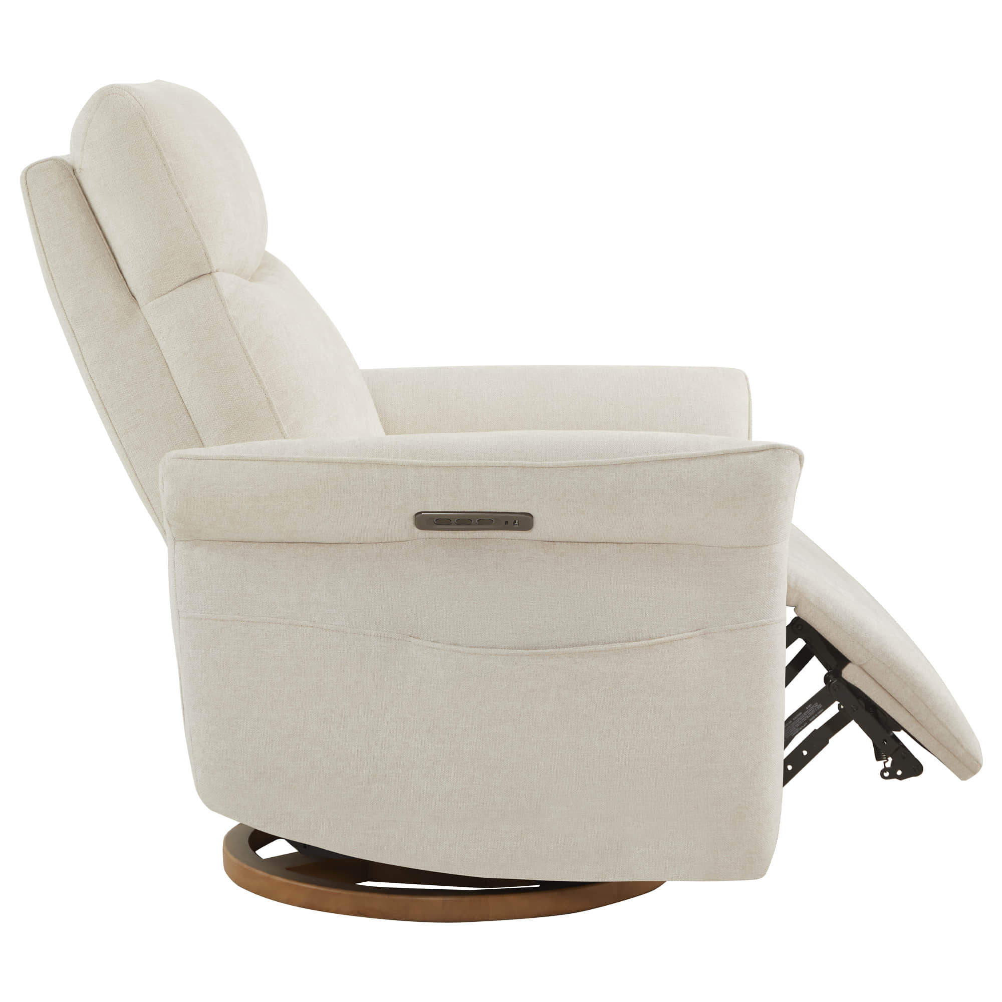 Vinca Modern Power Swivel Glider Recliner with Power Lumbar & Headrest - Image 34