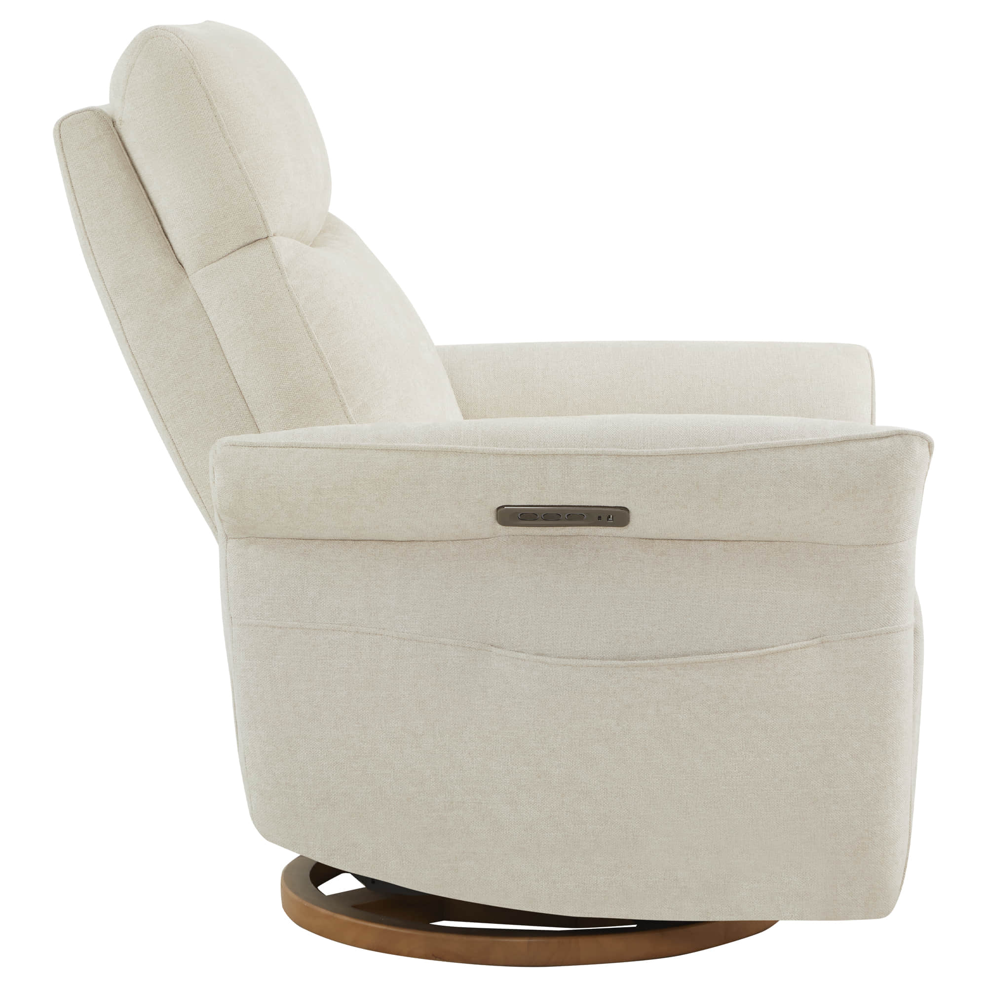 Vinca Modern Power Swivel Glider Recliner with Power Lumbar & Headrest - Image 37