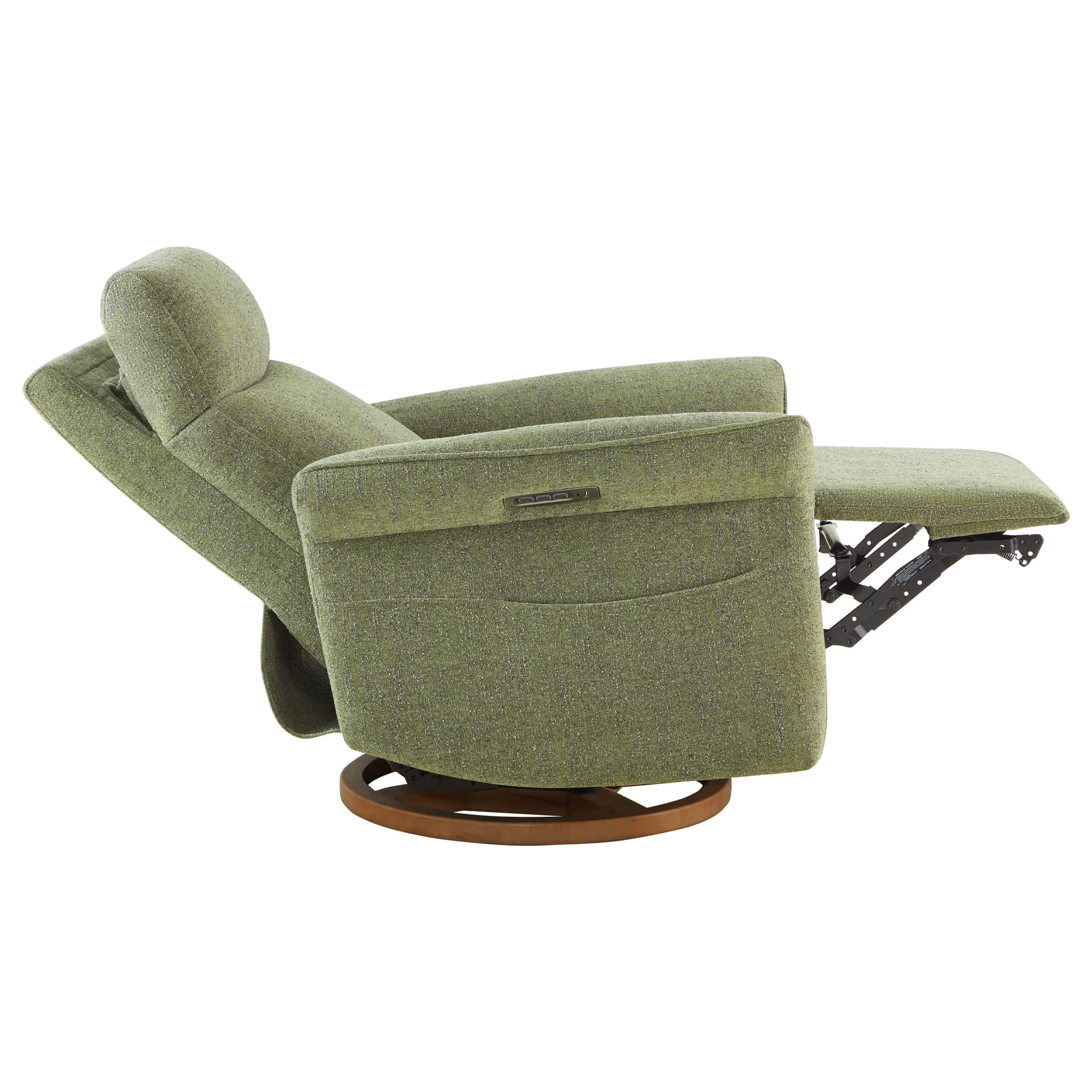 Vinca Modern Power Swivel Glider Recliner with Power Lumbar & Headrest - Image 45