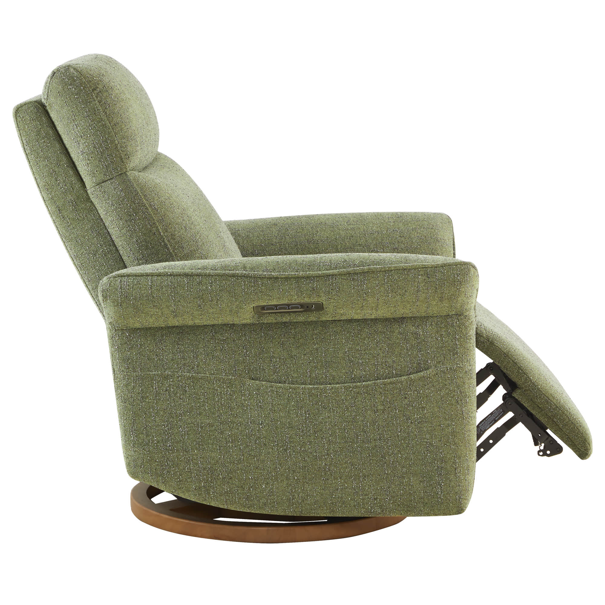 Vinca Modern Power Swivel Glider Recliner with Power Lumbar & Headrest - Image 46