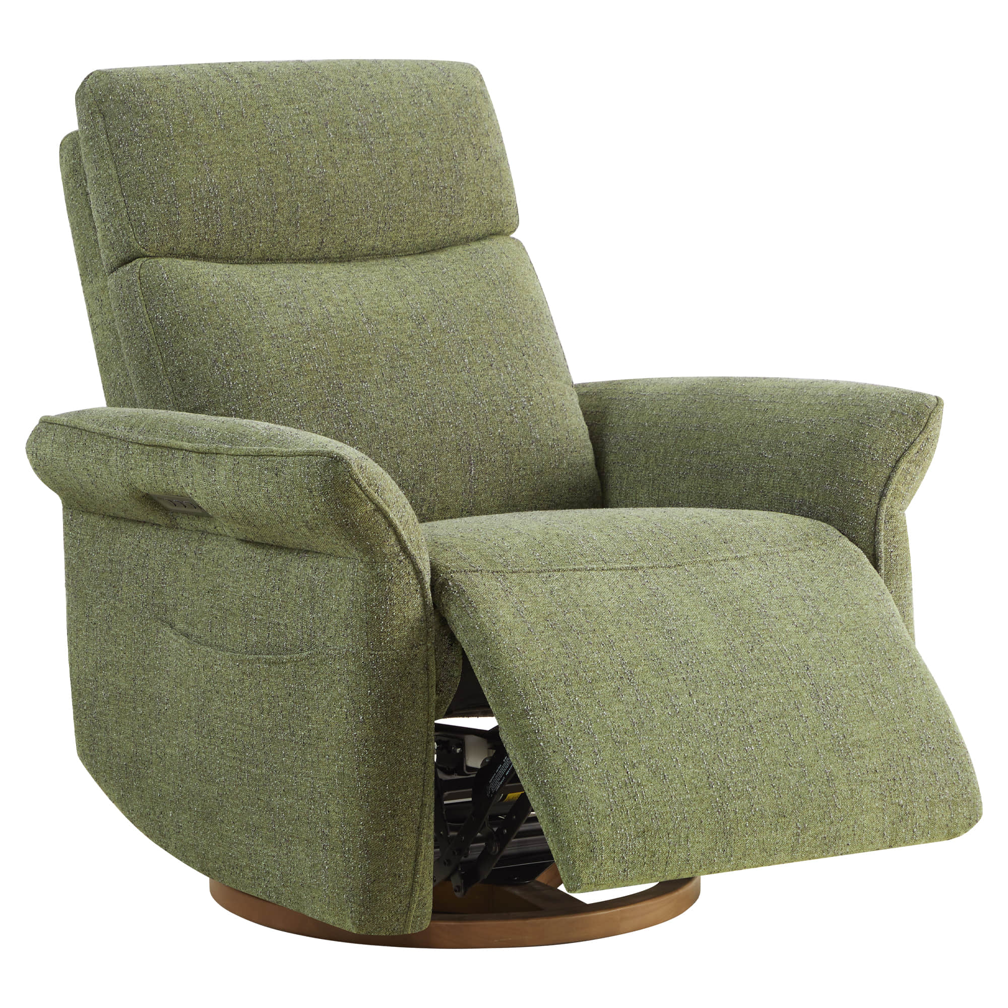 Vinca Modern Power Swivel Glider Recliner with Power Lumbar & Headrest - Image 48