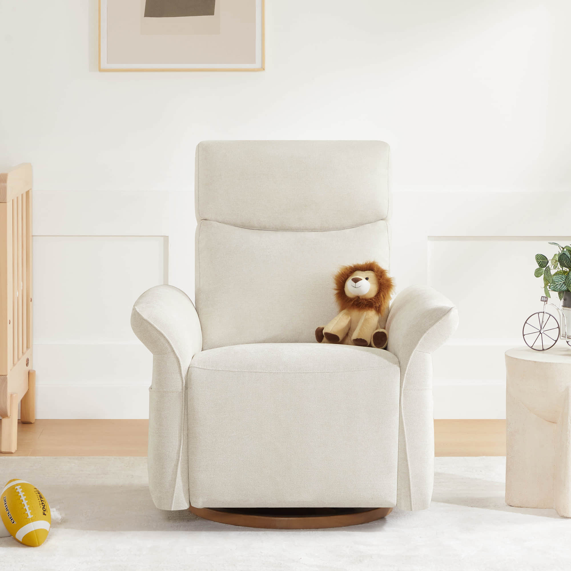 Vinca Modern Power Swivel Glider Recliner with Power Lumbar & Headrest - Image 59