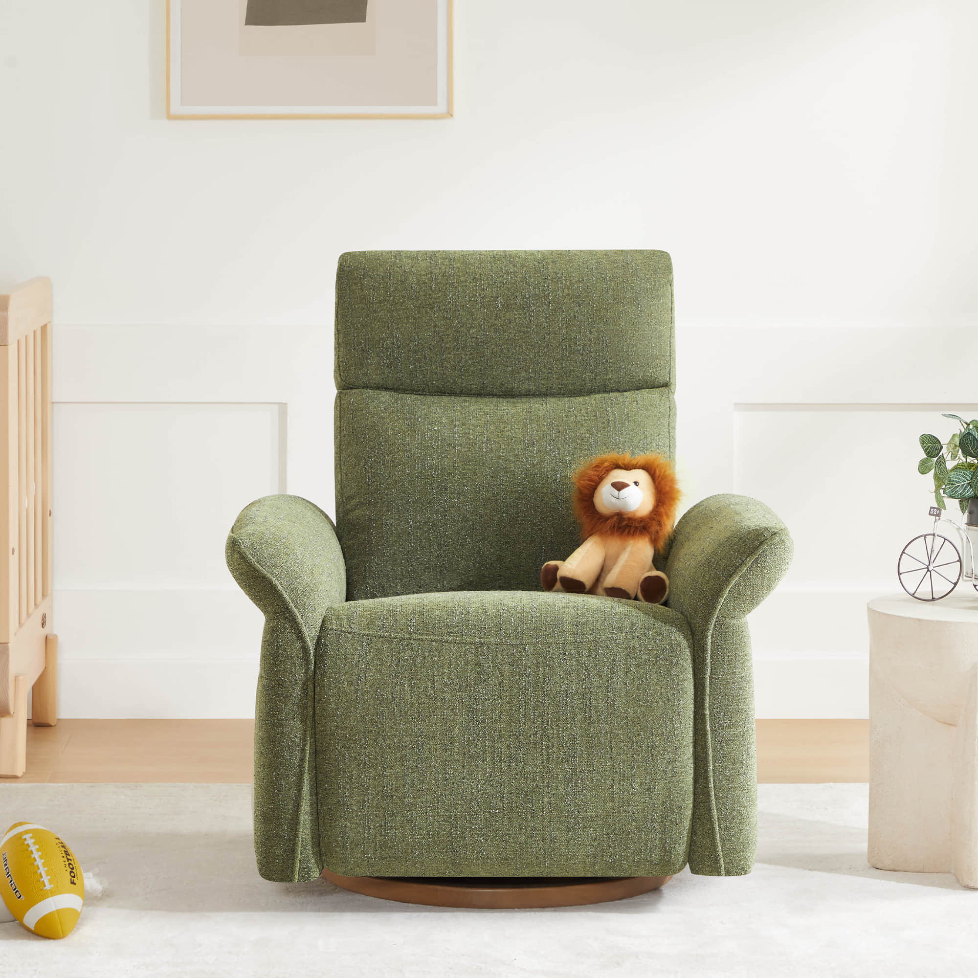 Vinca Modern Power Swivel Glider Recliner with Power Lumbar & Headrest - Image 66