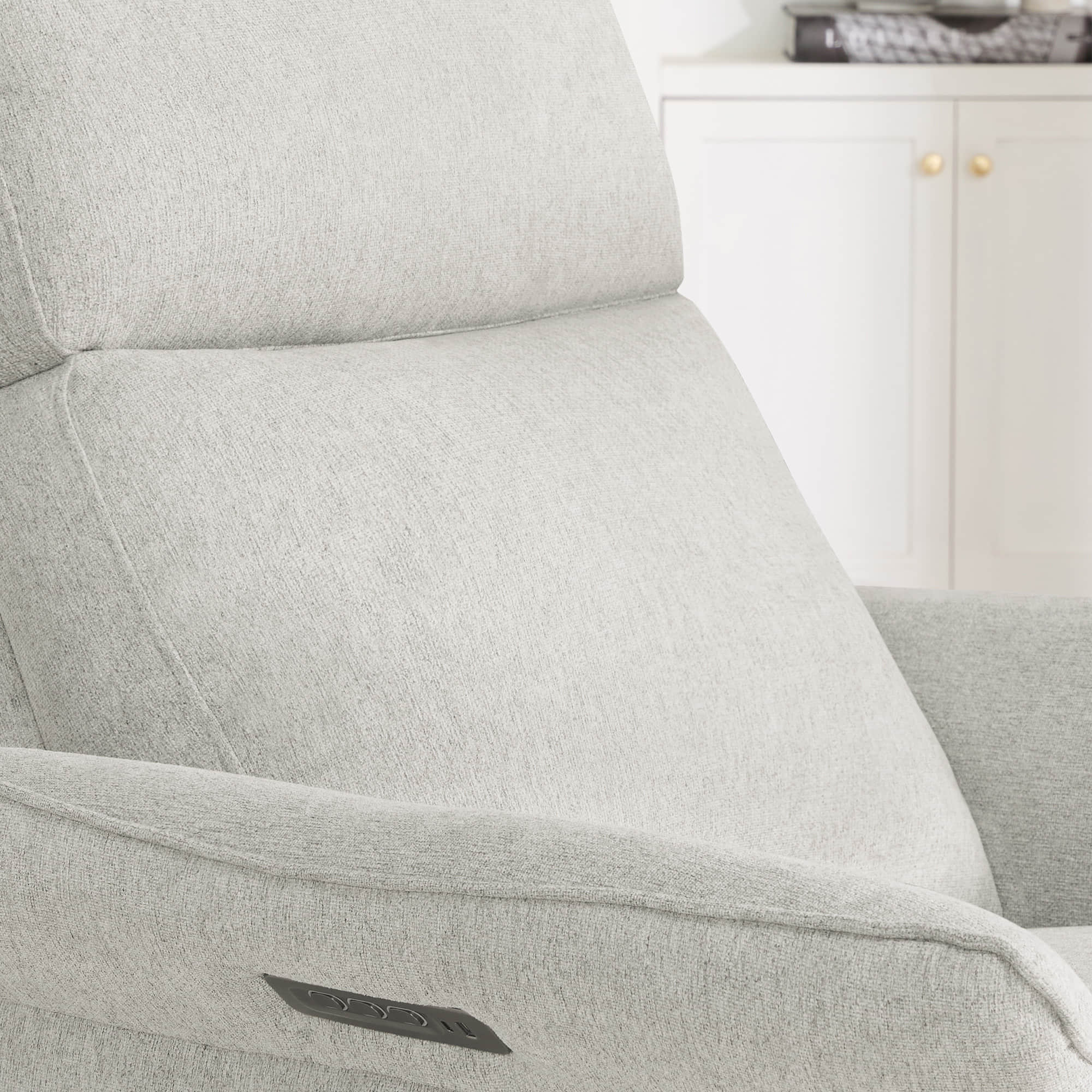 Vinca Modern Power Swivel Glider Recliner with Power Lumbar & Headrest - Image 75